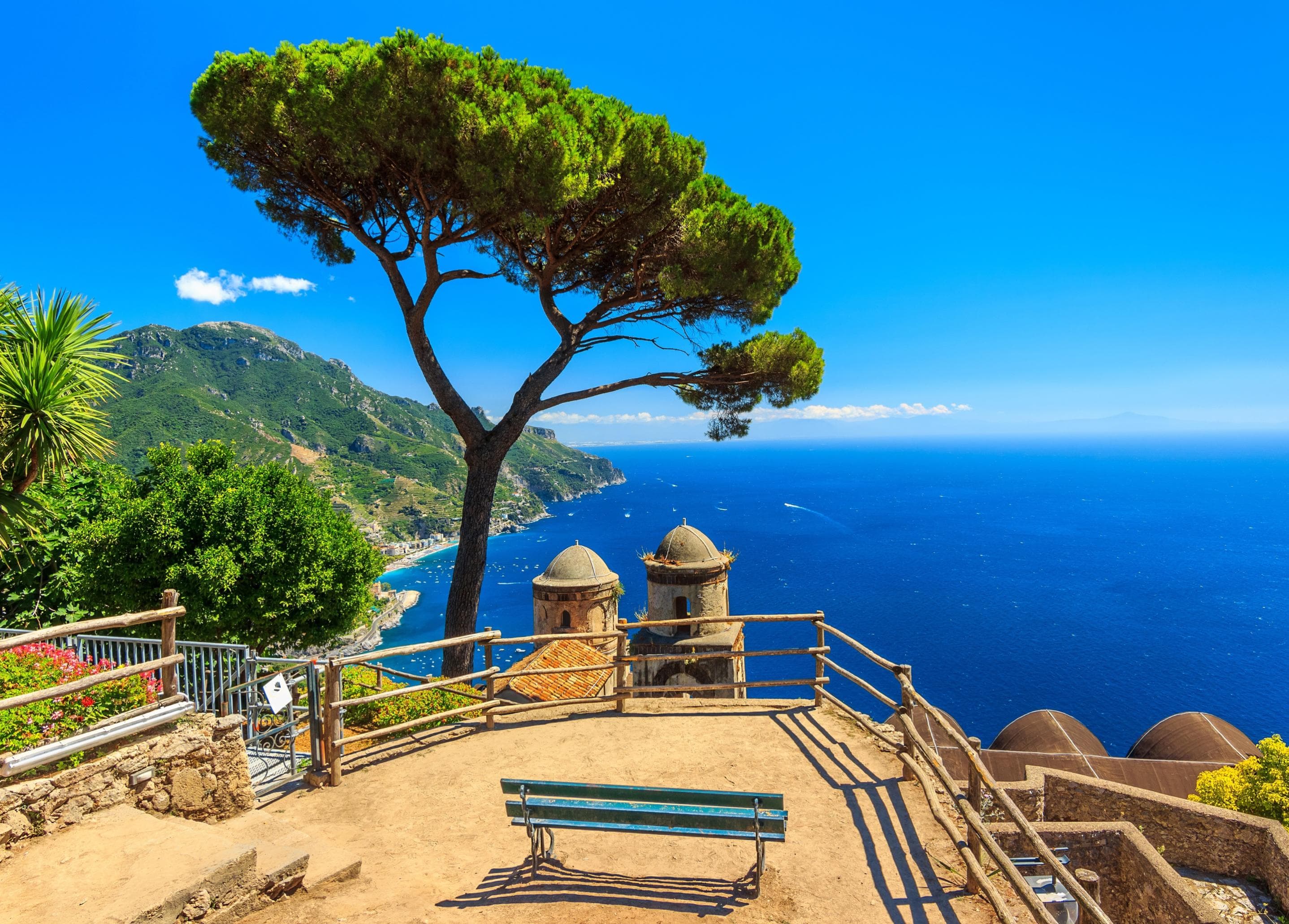 PAPERMOON Fototapete Panorama Ravello Amalfi Vlies Bunt