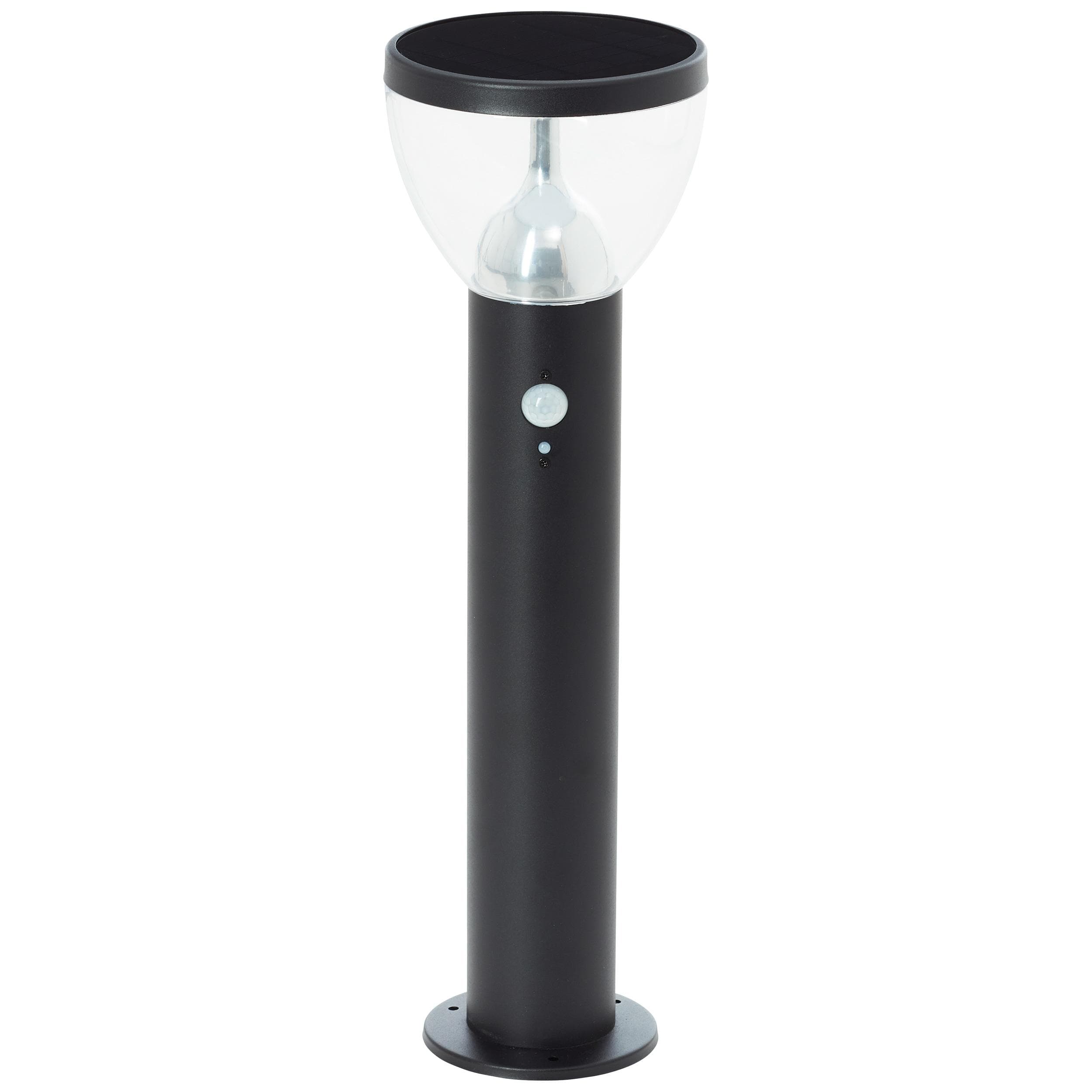Brilliant LED Sockelleuchte Tulip Schwarz Solar Bewegungsmelder