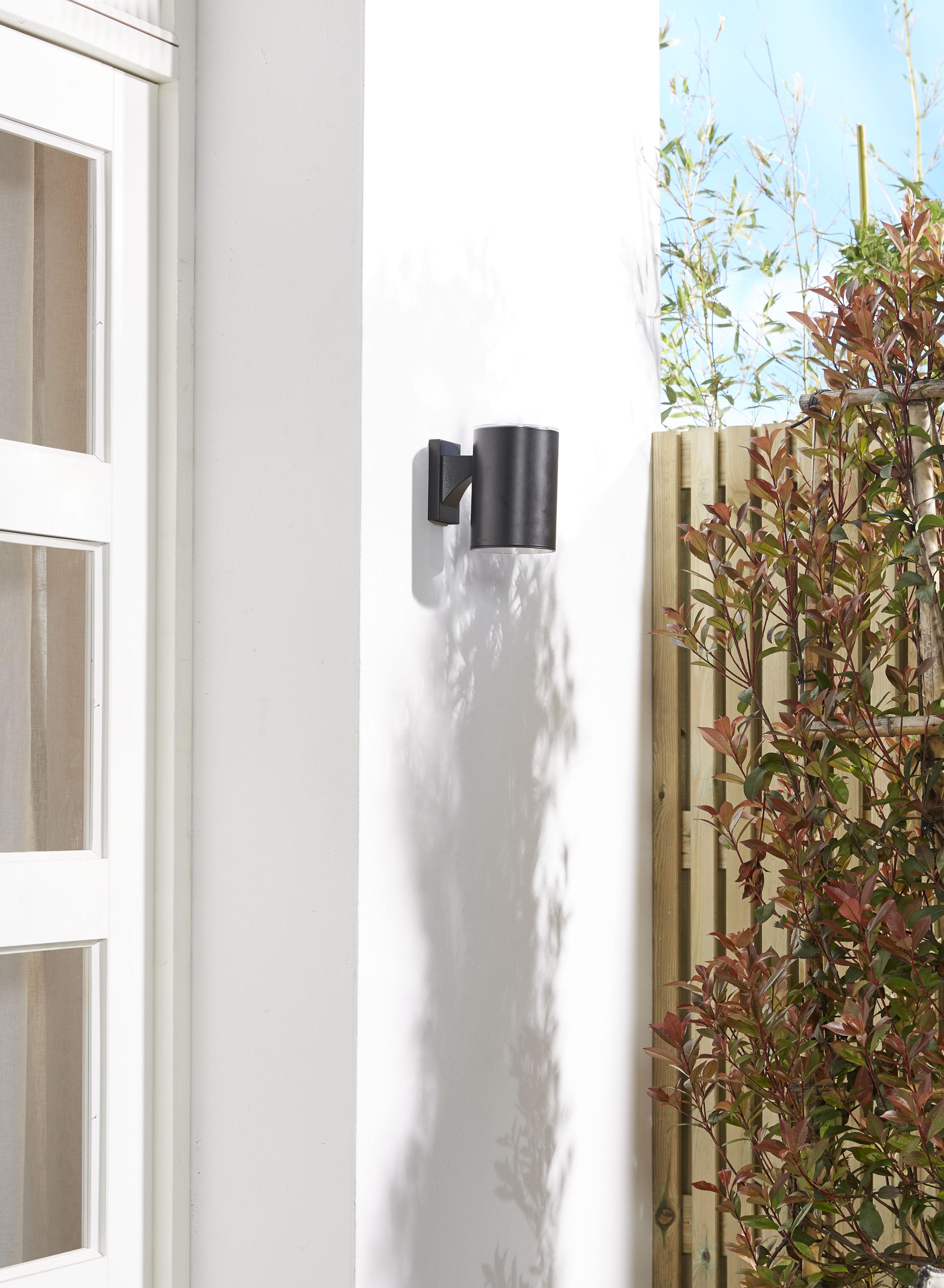 LUXFORM Solar-Intelligente Hybrid-Wandleuchte Ohio Schwarz IP33