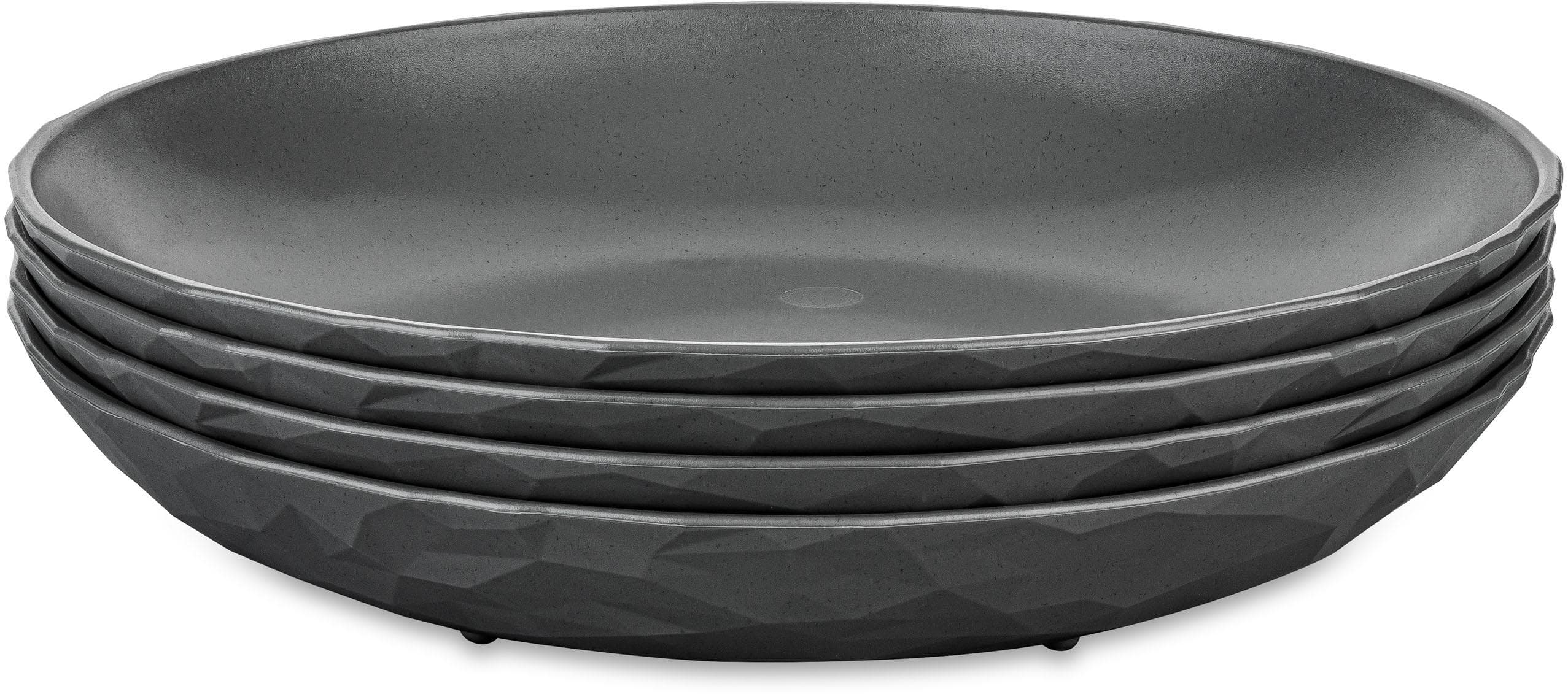 KOZIOL CLUB PLATE Speiseteller Grau 4-tlg. Kunststoff