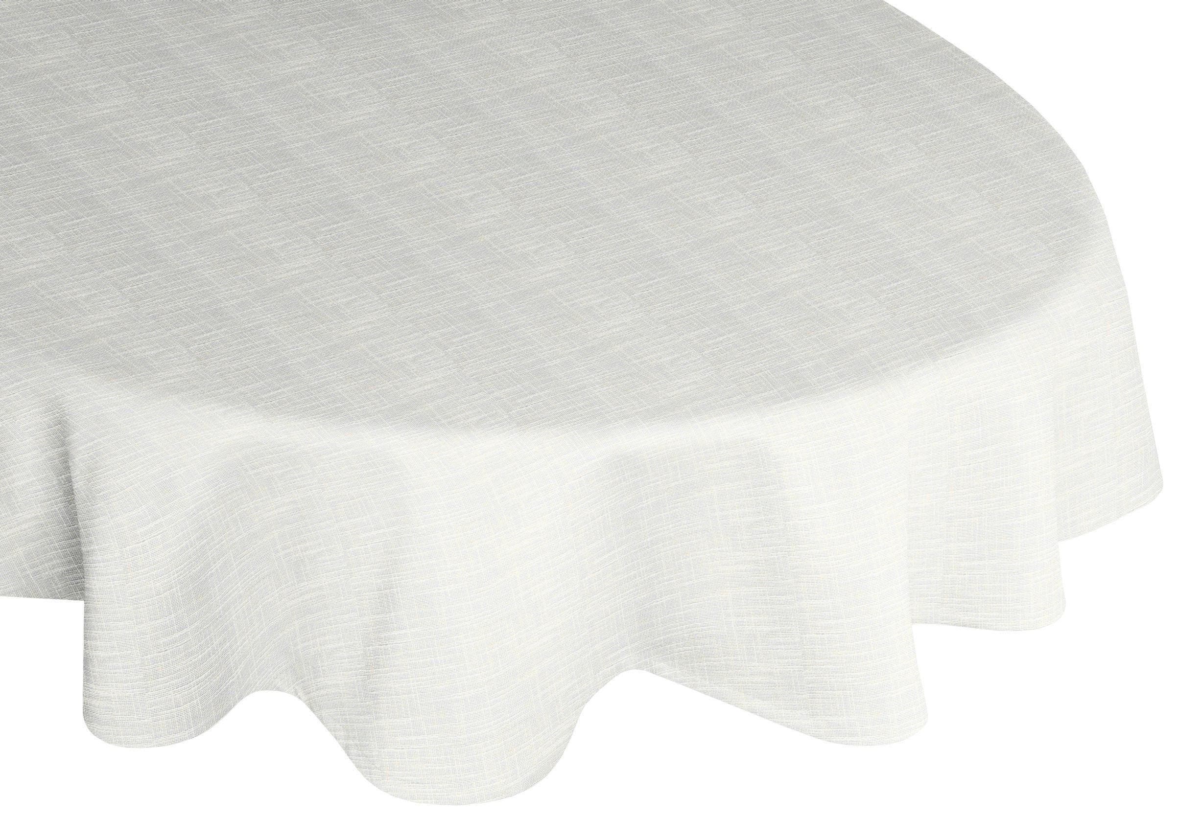 Tischdecke WIRTH 'WIESSEE' oval weiß 160x220cm Baumwolle Leinen Modal