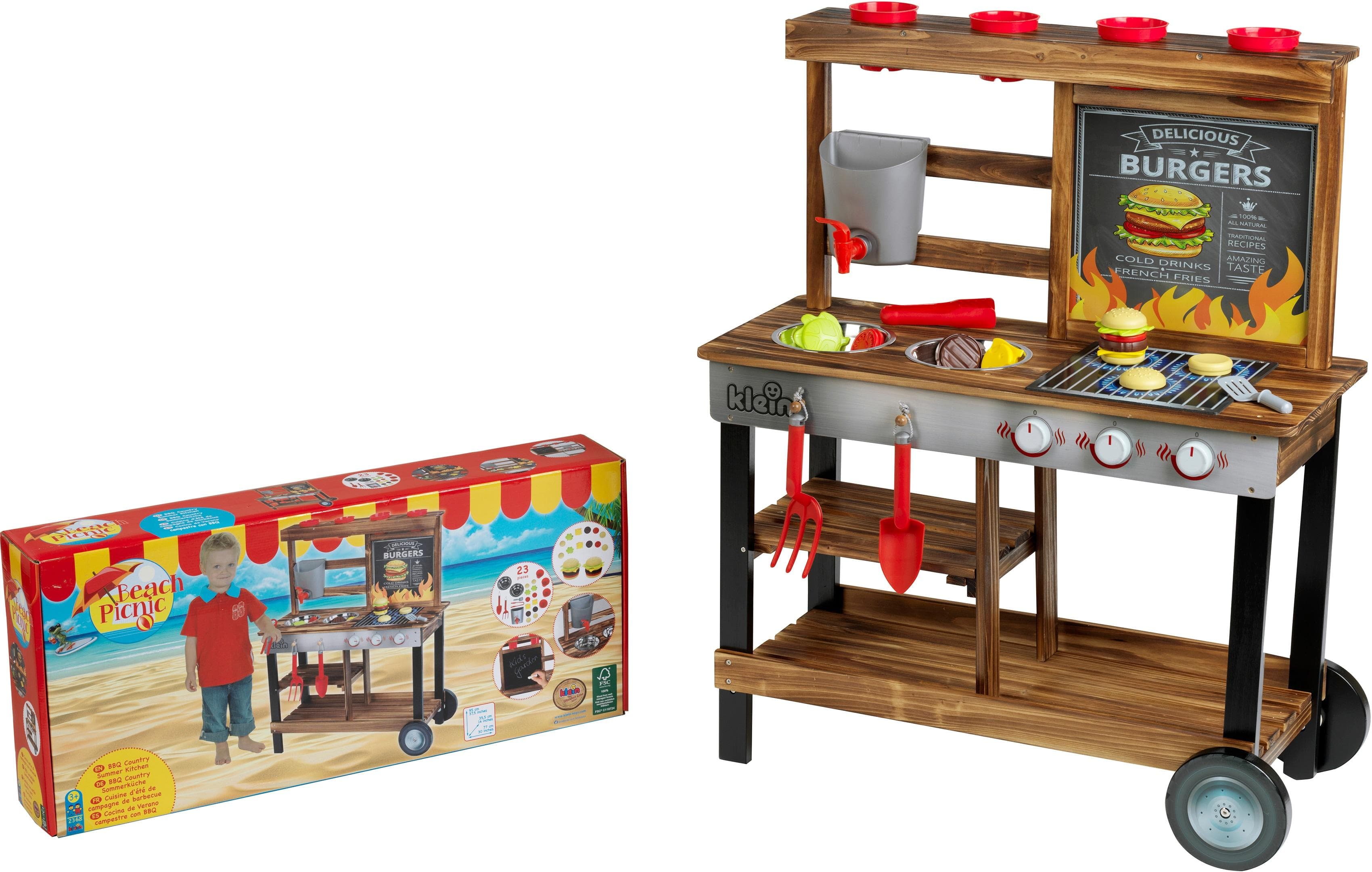 KLEIN Spielküche Beach Picnic BBQ Country Sommer Küche bunt