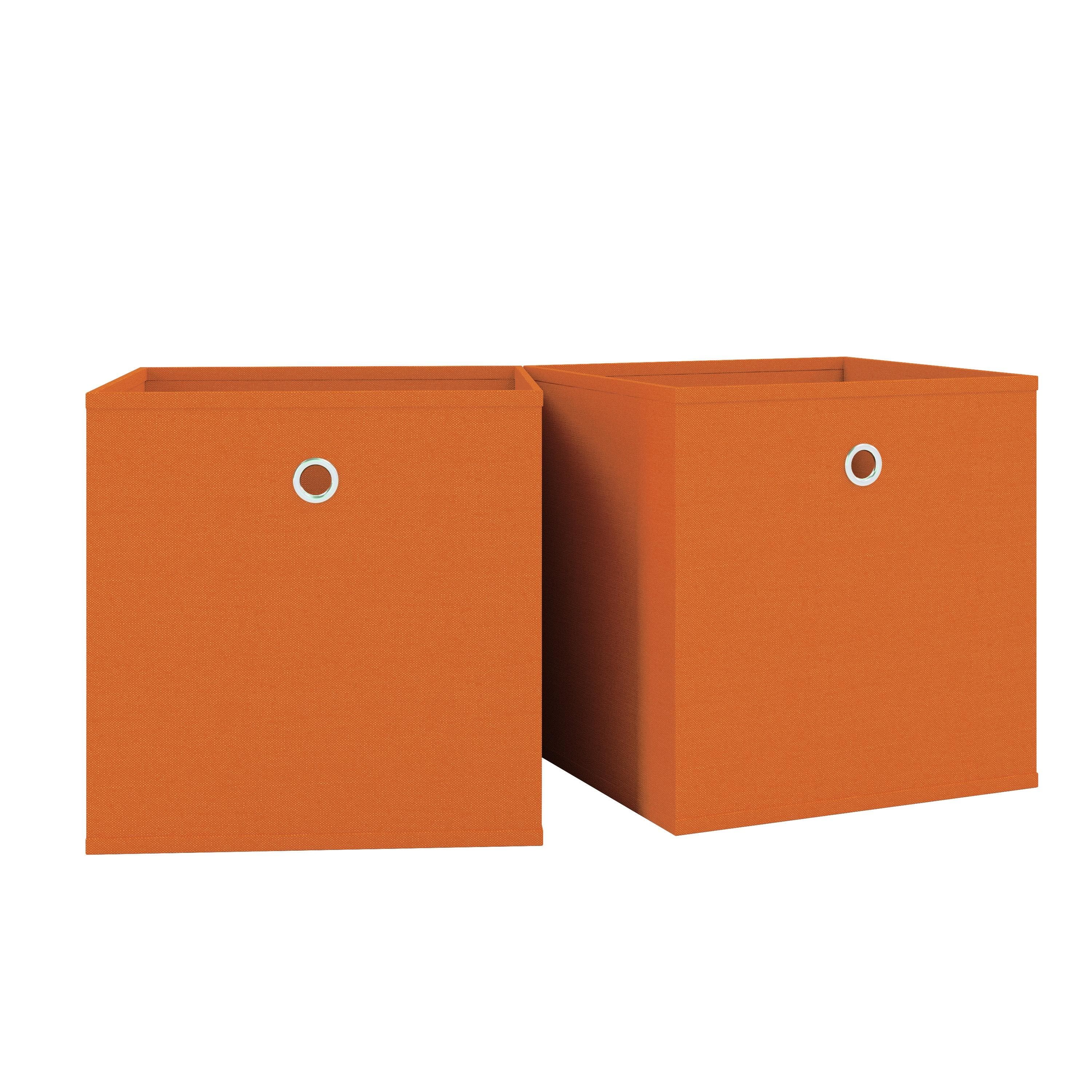 VCM Faltbox 2er Set Orange Aufbewahrungsbox