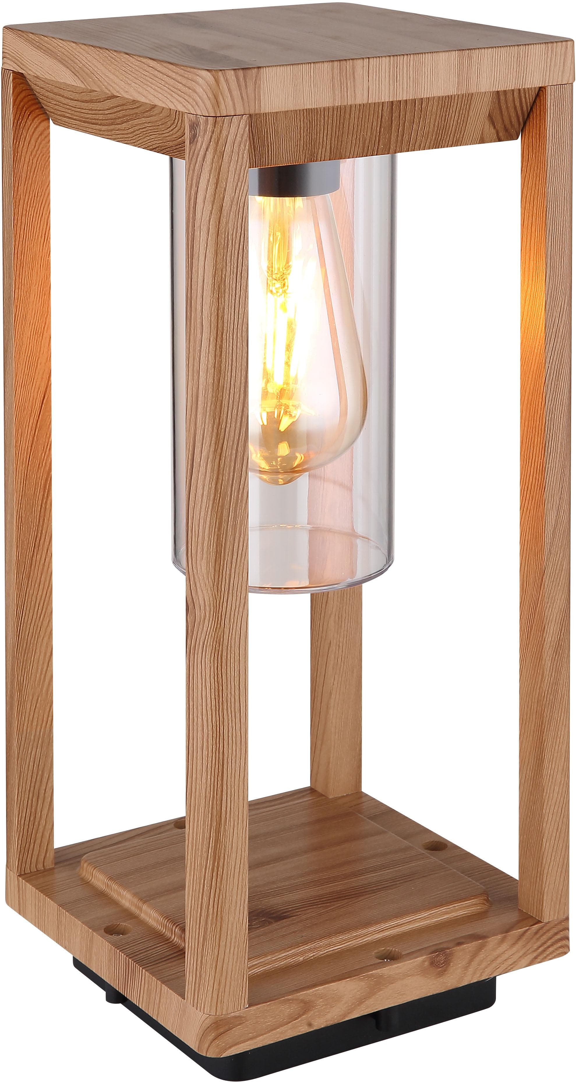 GLOBO LIGHTING Außen-Stehlampe CANDELA Holzoptik