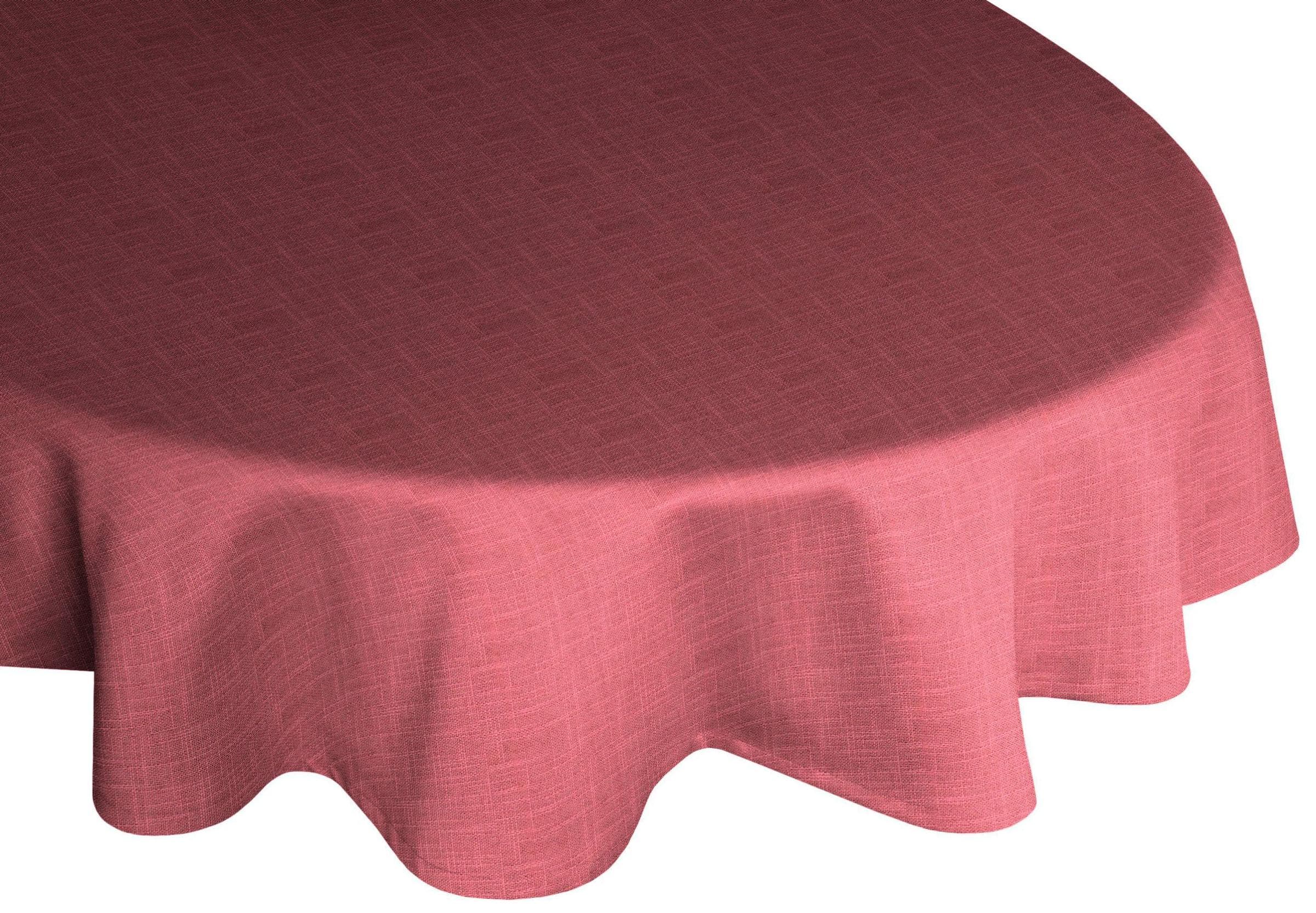 WIRTH Tischdecke WIESSEE rund 160cm rosa