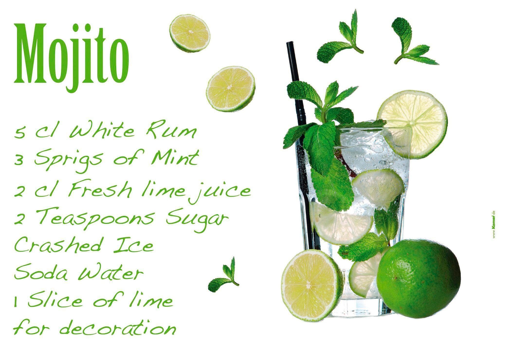 Wandtattoo Mojito grün selbstklebend Komar