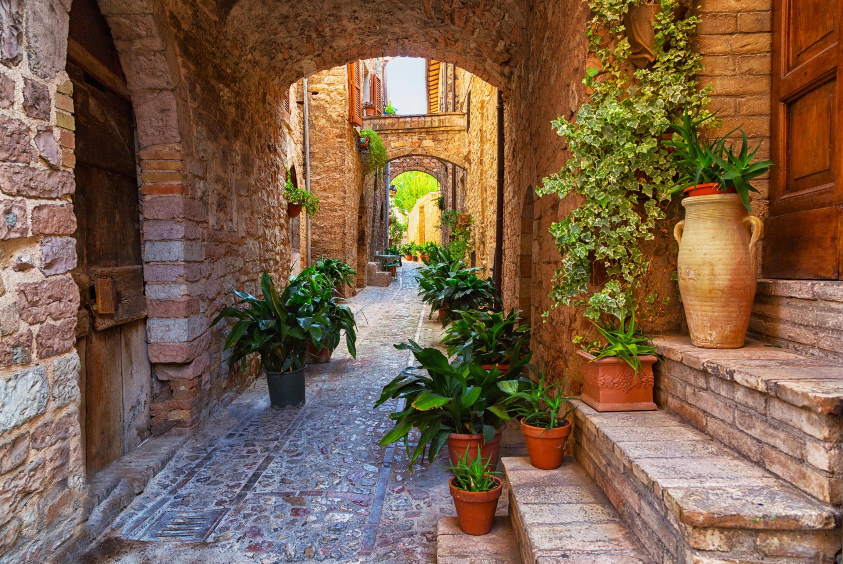PAPERMOON Fototapete Ancient City Spello Umbria Vlies Bunt