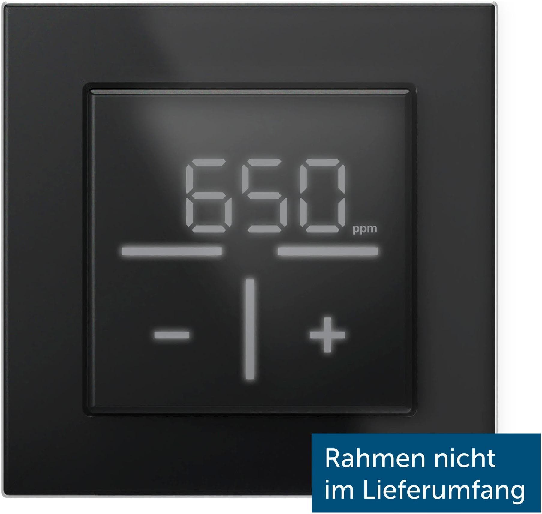 Homematic IP Glas-Wandthermostat mit CO2-Sensor schwarz