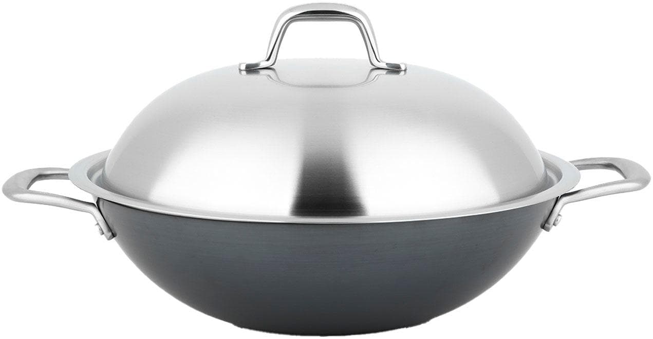 Wok CARL SCHMIDT SOHN Altena silber 32 cm mit Deckel
