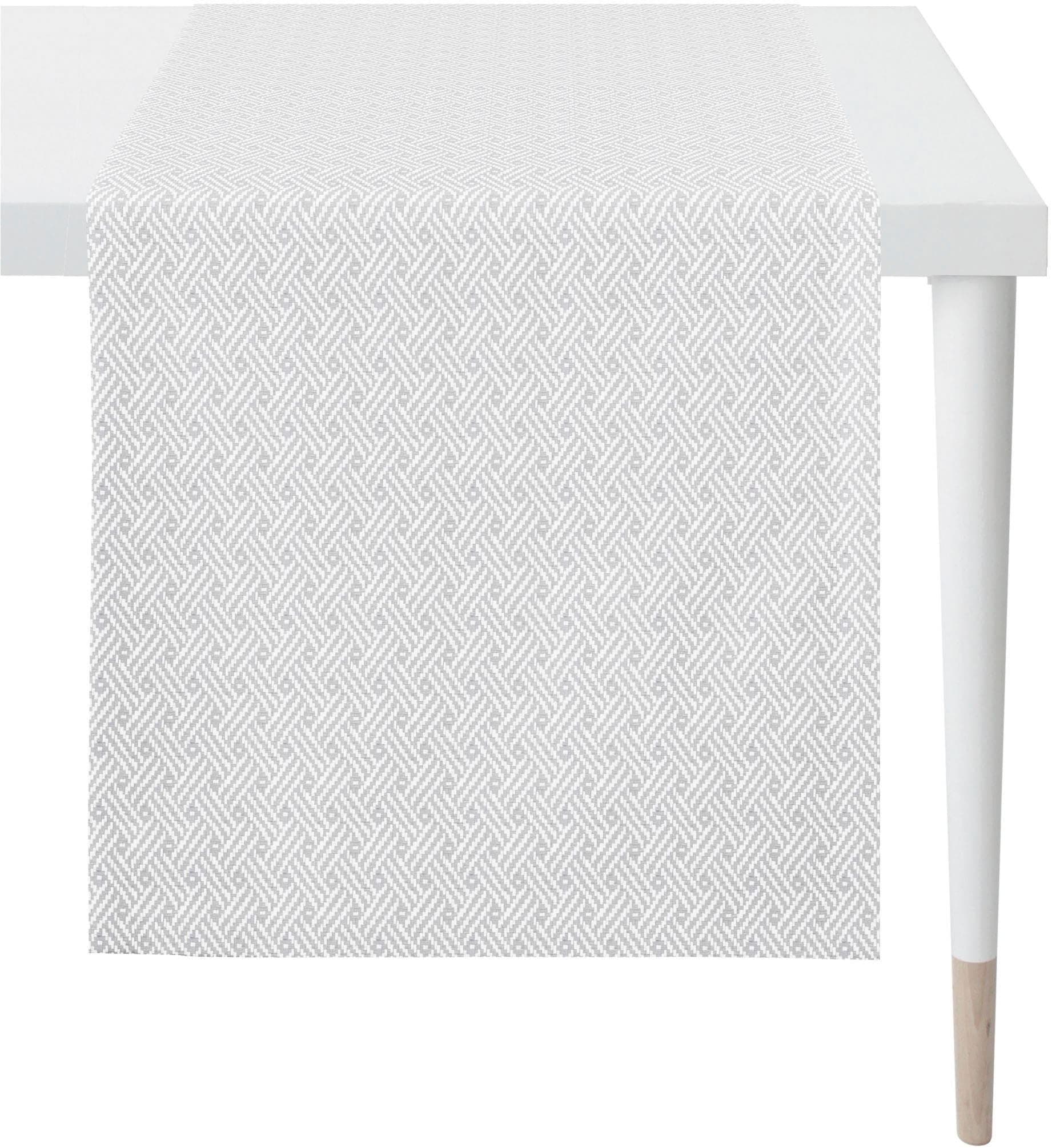 Tischläufer APELT Match Grau PVC Polyester Tischdecken