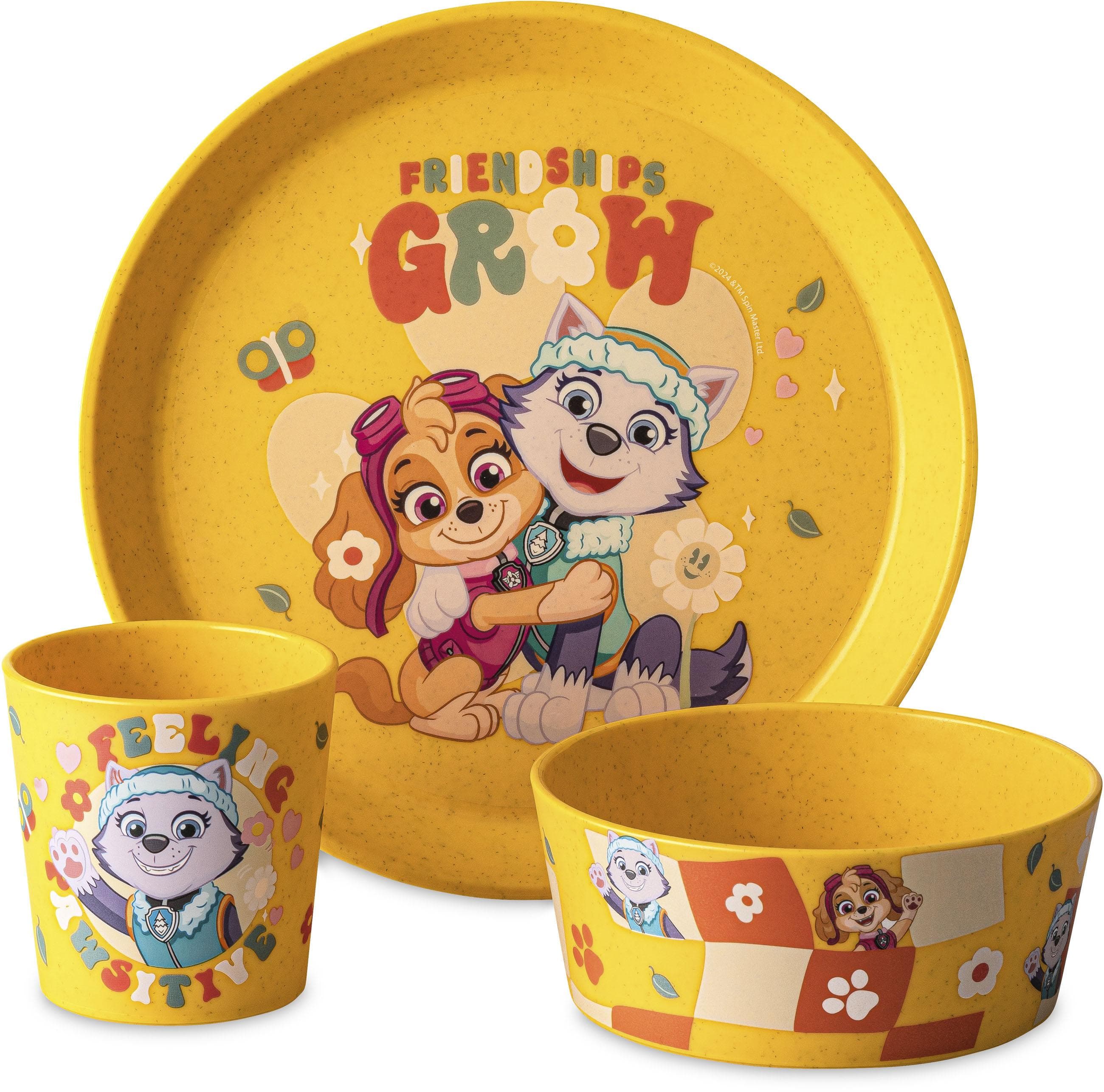 KOZIOL Kindergeschirr-Set Paw Patrol 3-tlg. Gelb Kunststoff