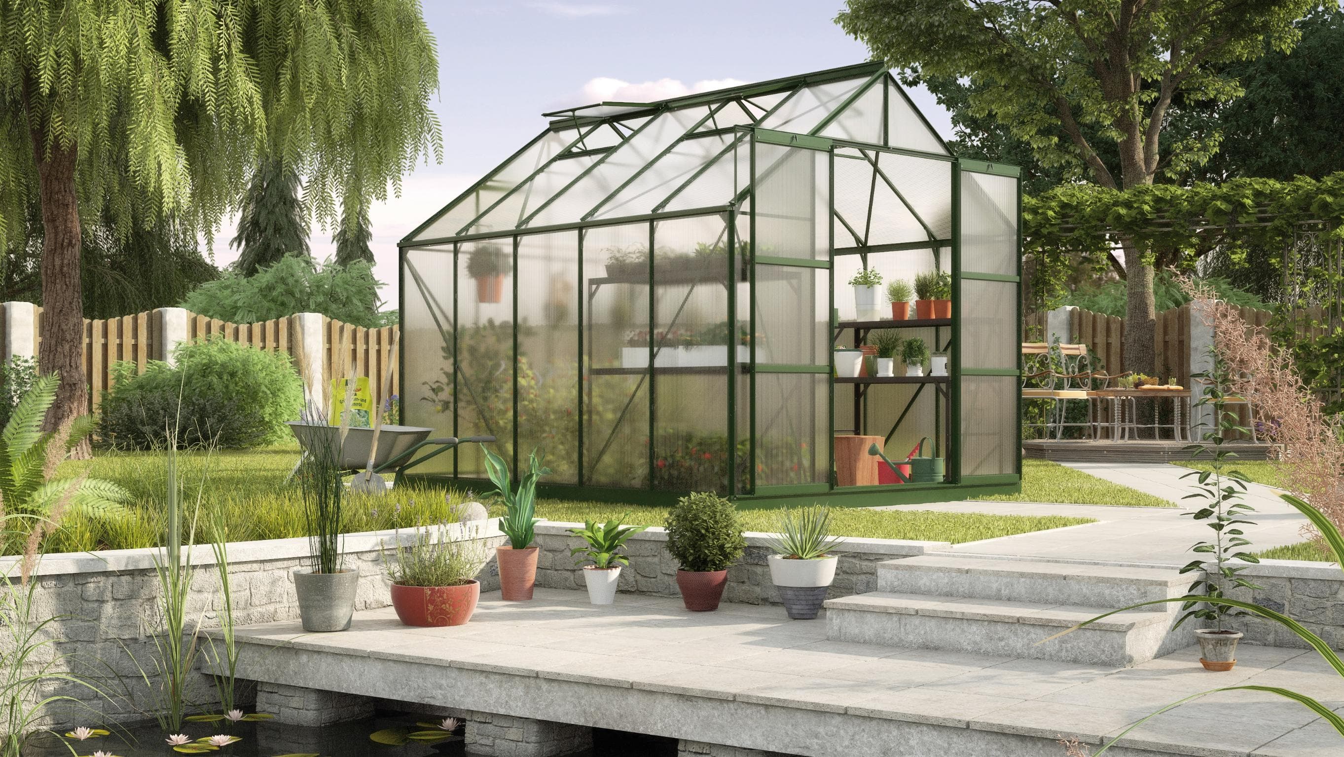 Vitavia Gewächshaus Uranus 8300 Grün Aluminium