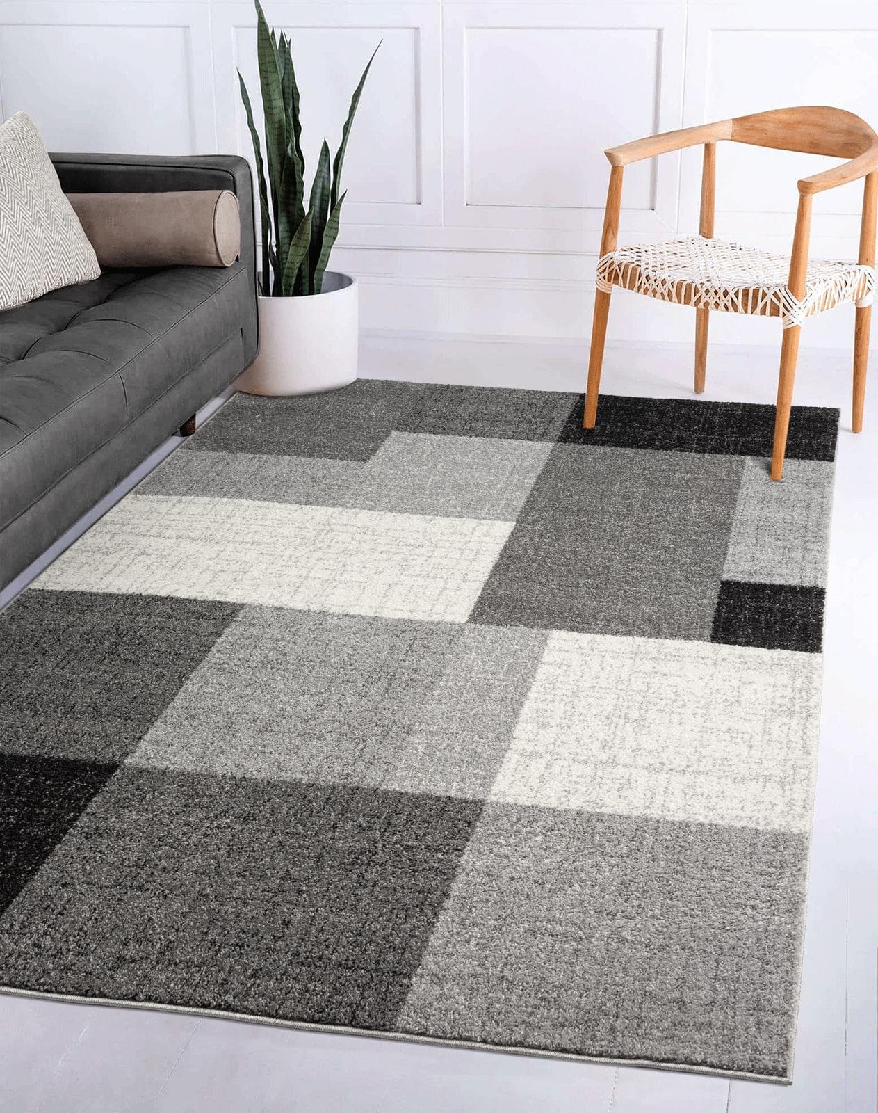 THE CARPET Teppich Pearl Grau Moderner Kurzflor Teppich