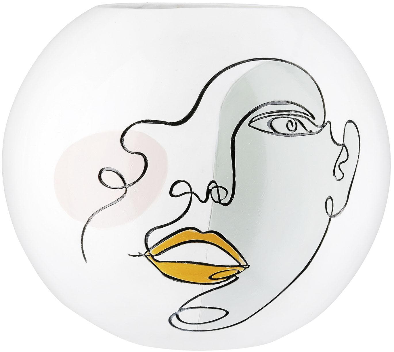 CASABLANCA BY GILDE Tischvase Kugelvase Voir Weiß