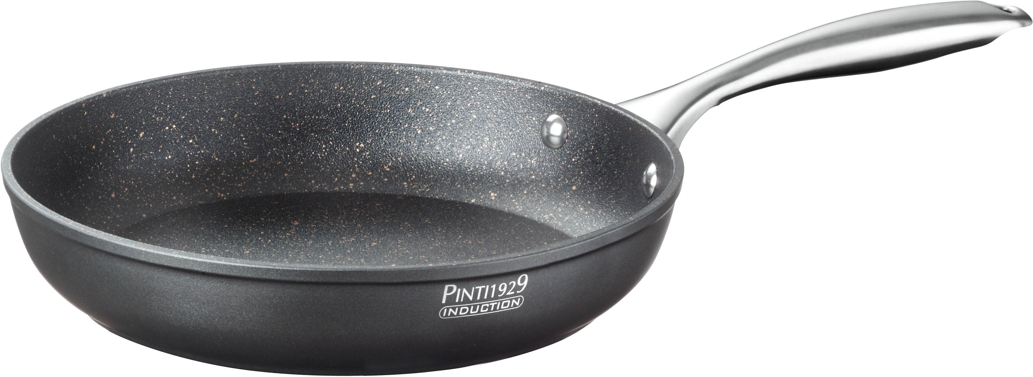 Pinti Inox Bratpfanne ST1 Schwarz/Edelstahl 24cm Antihaftbeschichtung