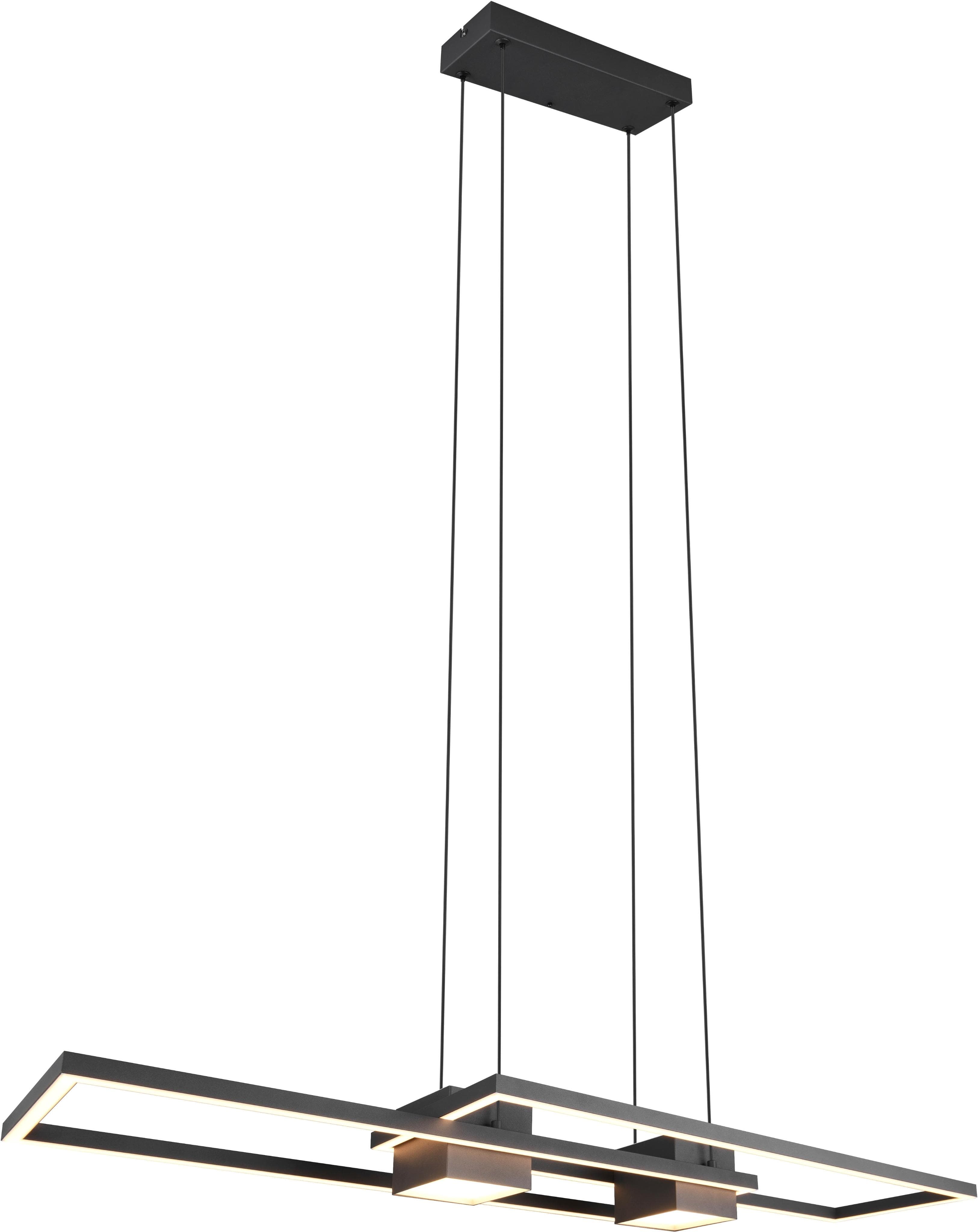 TRIO Leuchten LED Pendelleuchte Albany Schwarz Dimmbar CCT