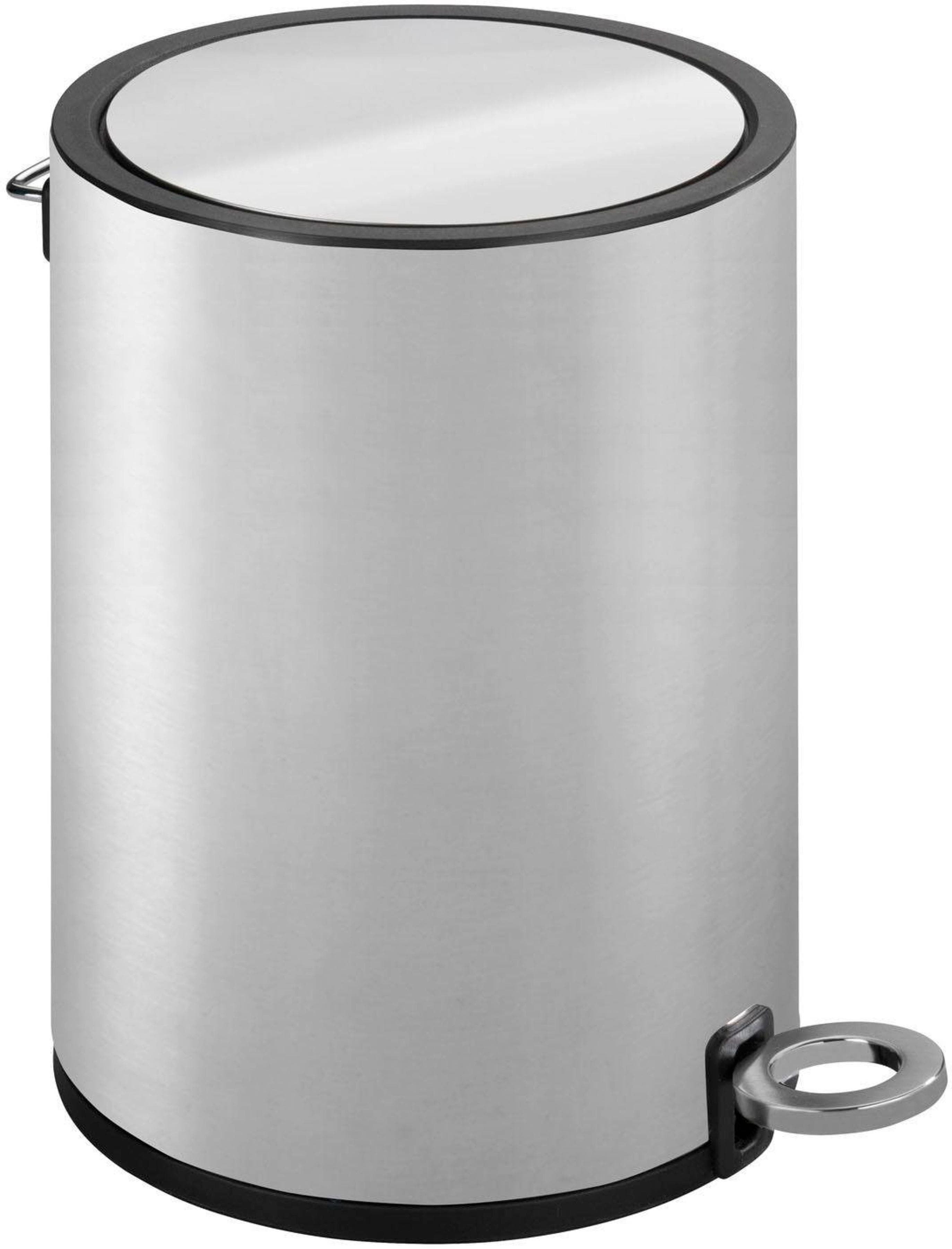 WENKO Monza Kosmetikeimer 3,0 l Silber Matt Edelstahl