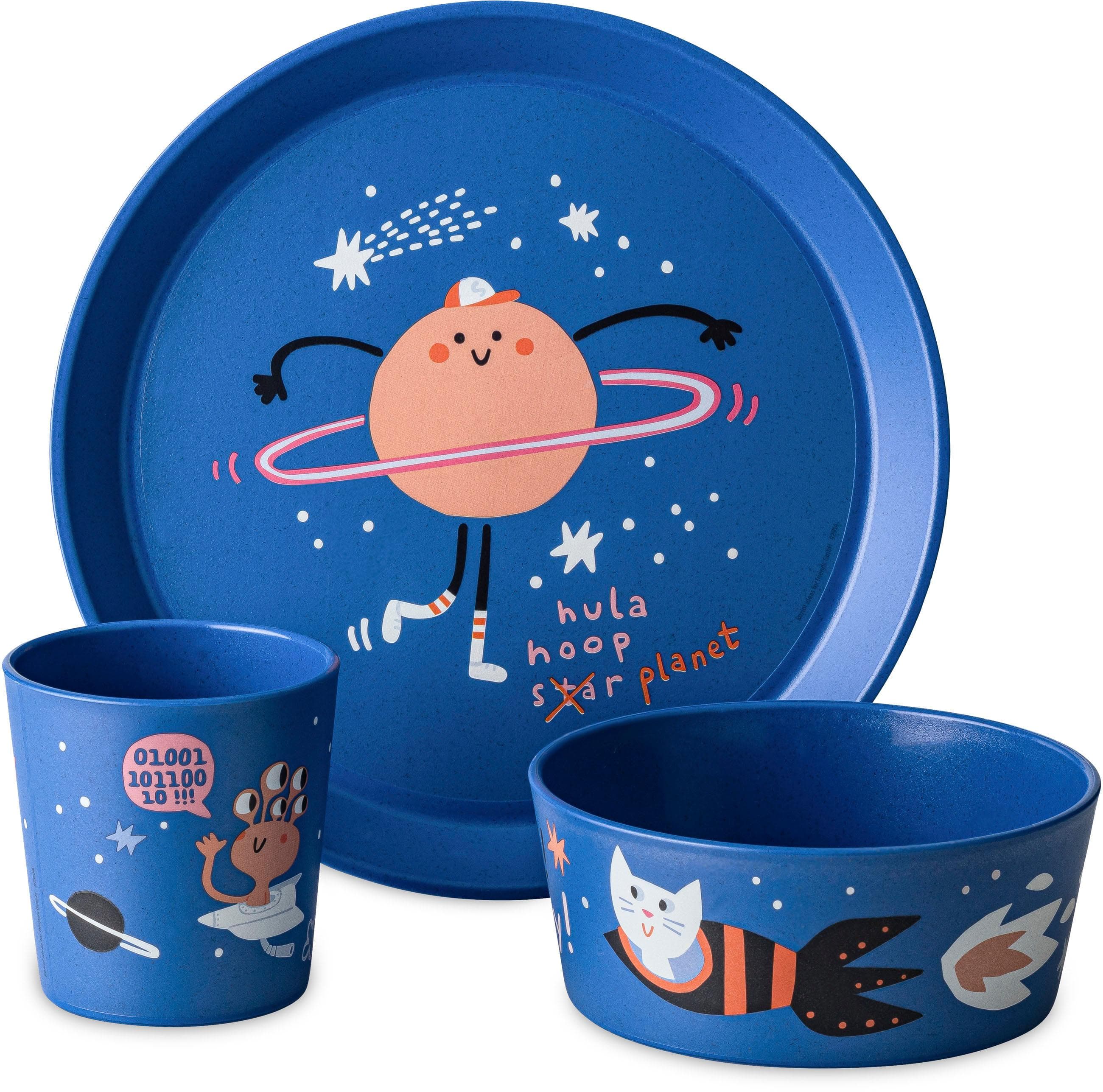 Kindergeschirr-Set KOZIOL CONNECT SPACE 3-tlg. blau