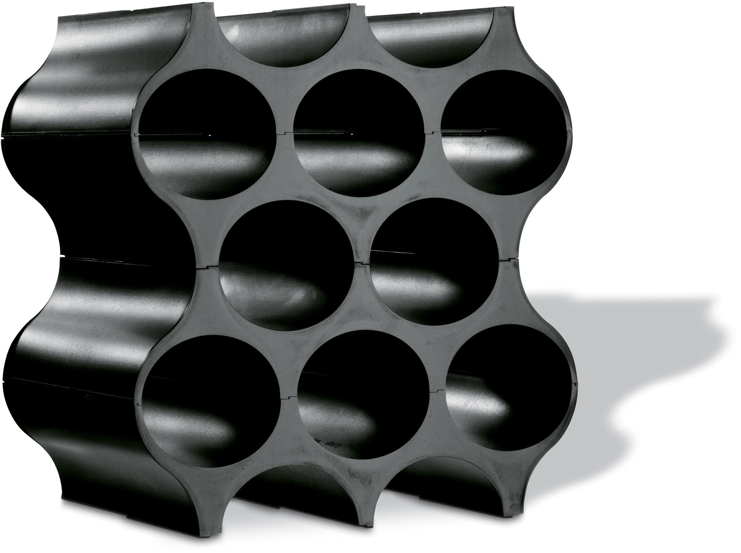 Koziol SET-UP Weinregal: Recycelbarer Flaschenhalter für 10 Flaschen