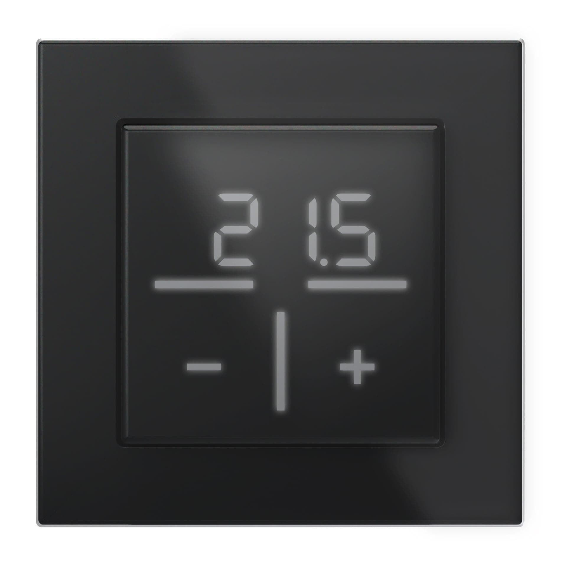 Homematic IP Glas-Wandthermostat Bundle mit Glasrahmen Schwarz