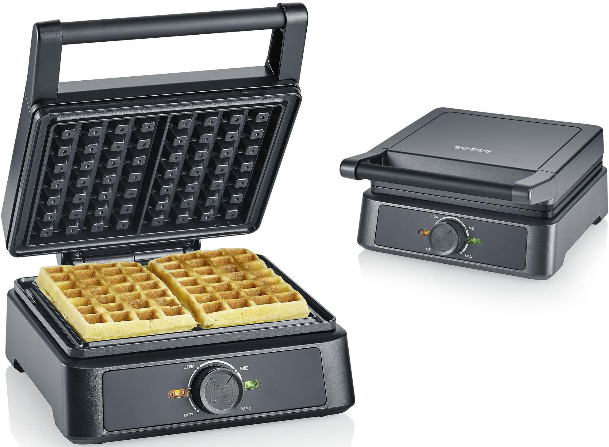 Brüsseler SEVERIN Waffeleisen WK2125 1600 Watt Schwarz
