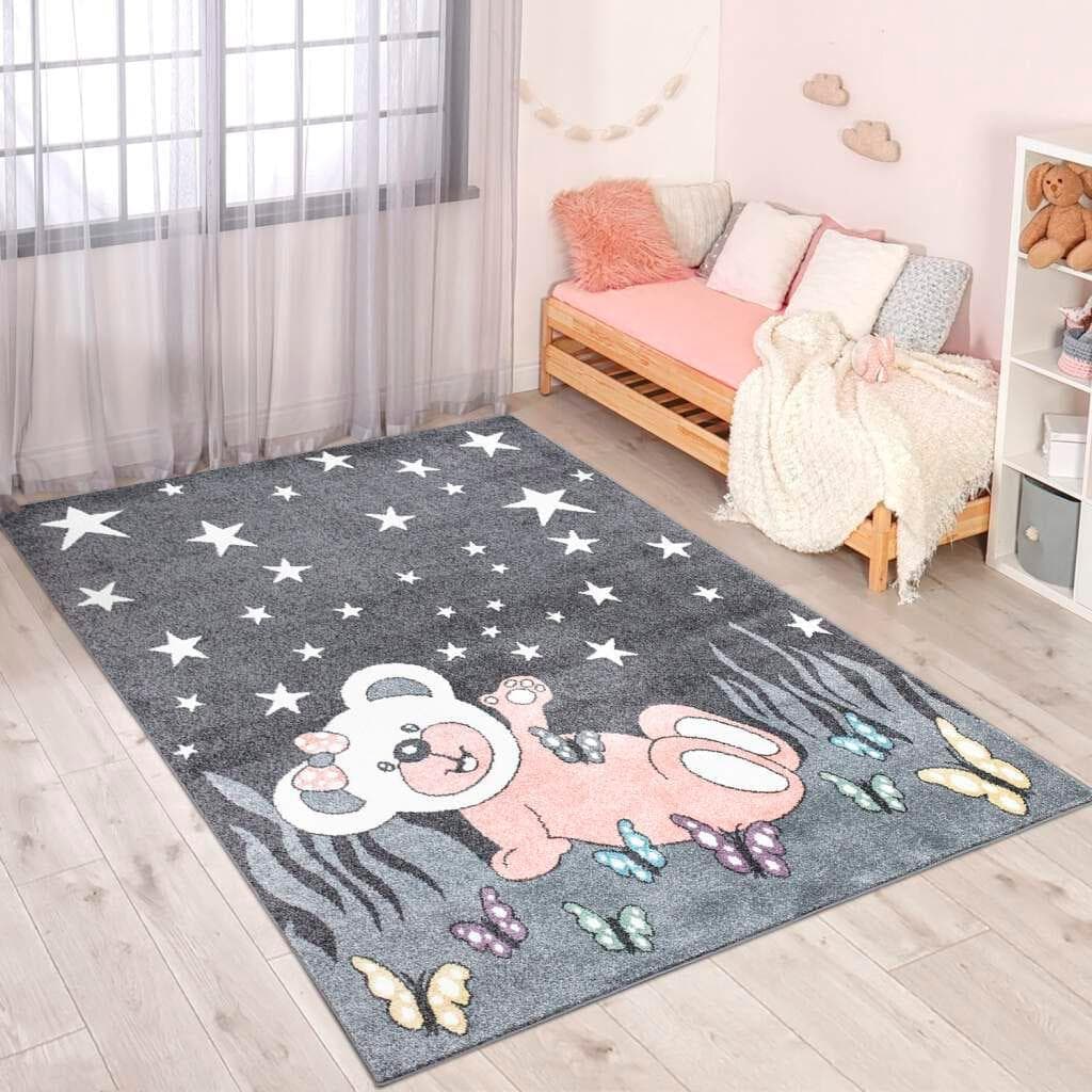 Carpet City Kinderteppich ANIME916 Grau Modern