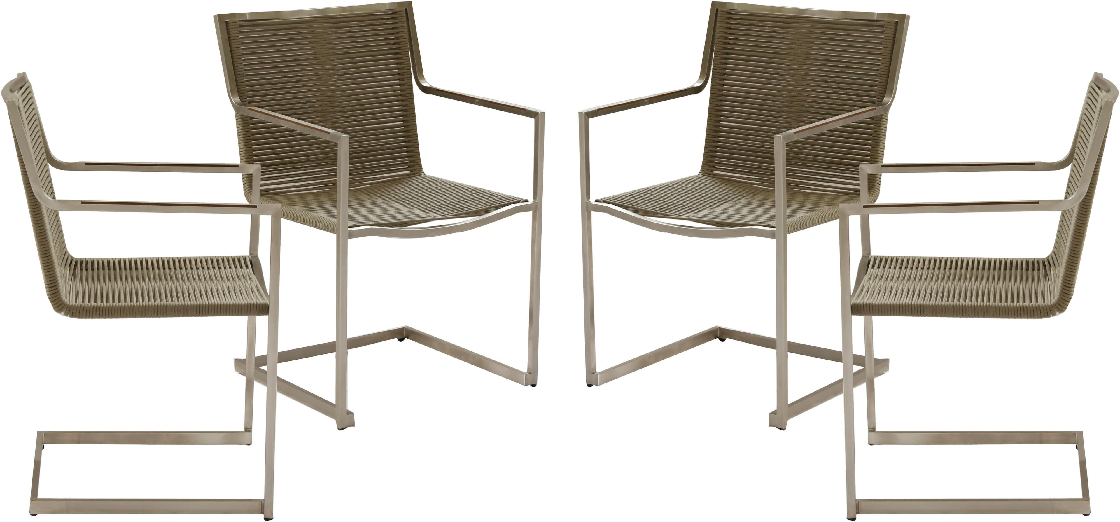 Garden Pleasure SIENNA Freischwinger Set - Edelstahl & Taupe Seilbespannung