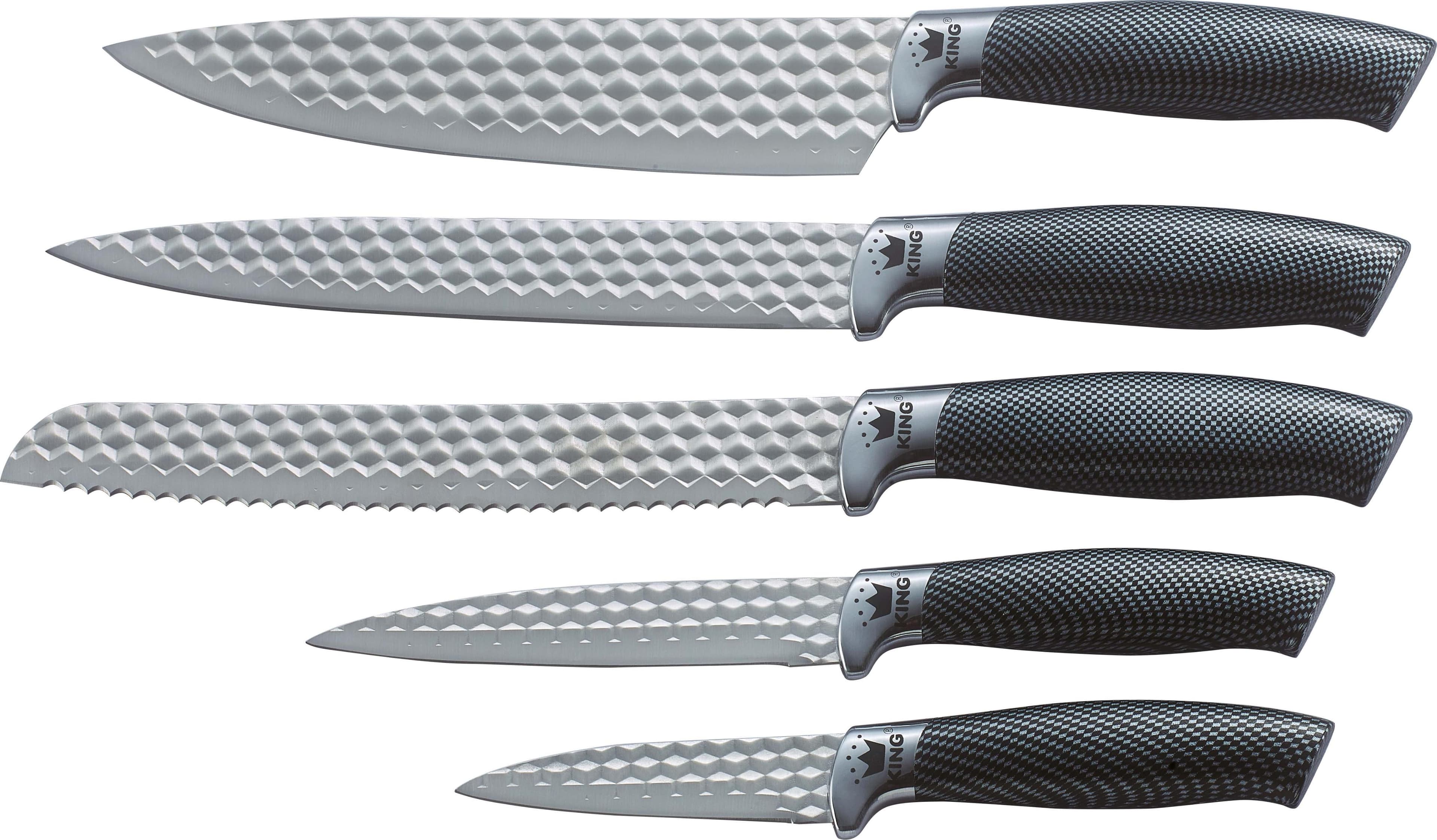 Messerblock KING 'Carbon Diamond' silber