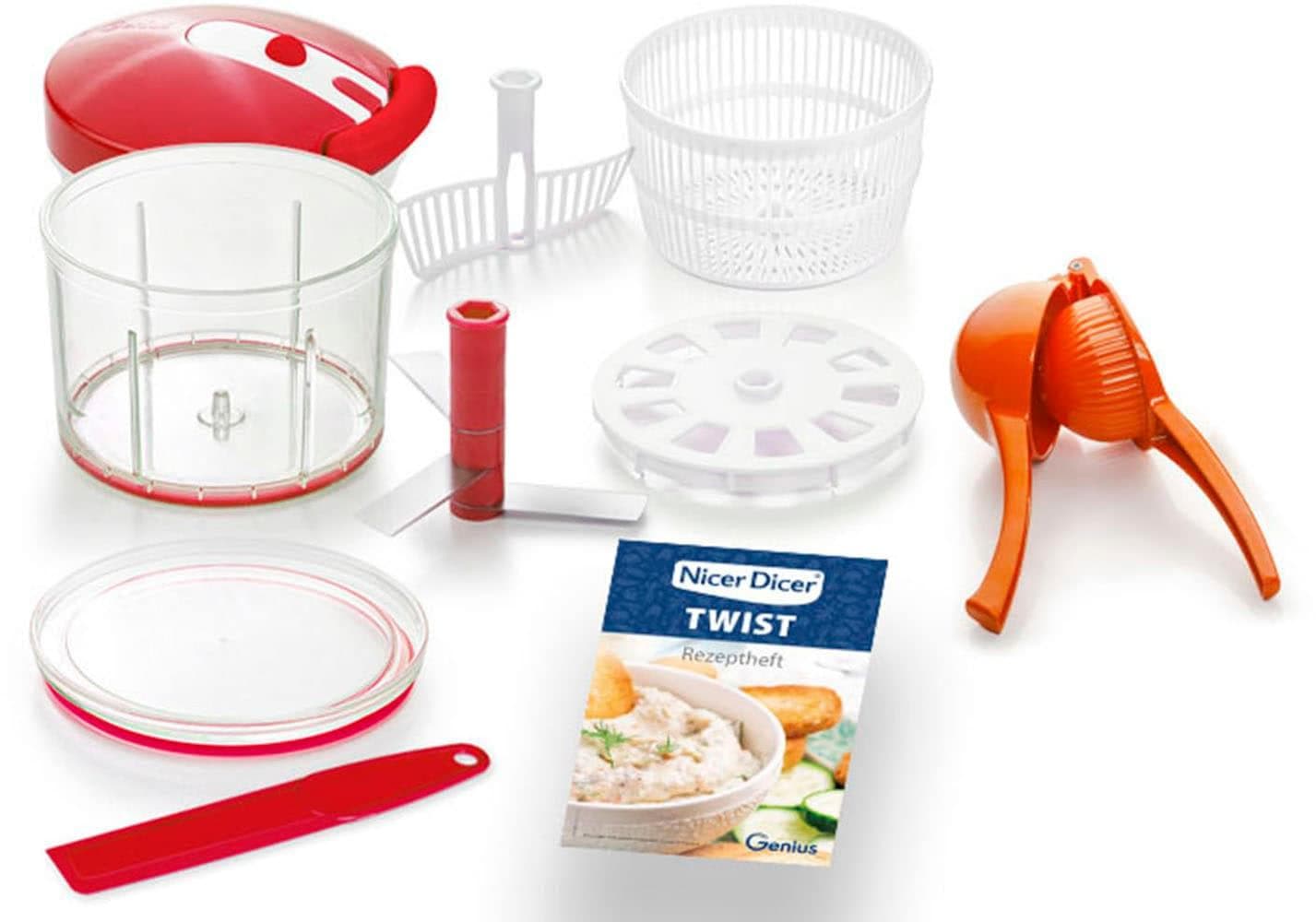 GENIUS Nicer Dicer Twist Zerkleinerer rot manuell