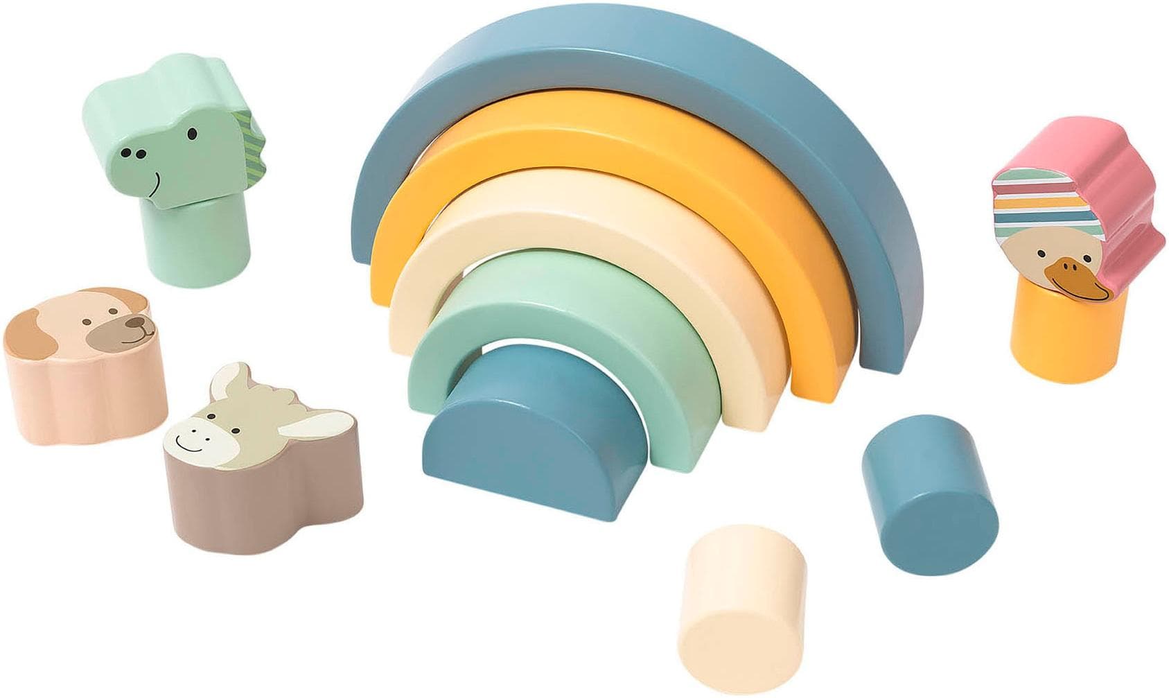 Sterntaler® Regenbogen Holzbausteine Blau FSC®-zertifiziert