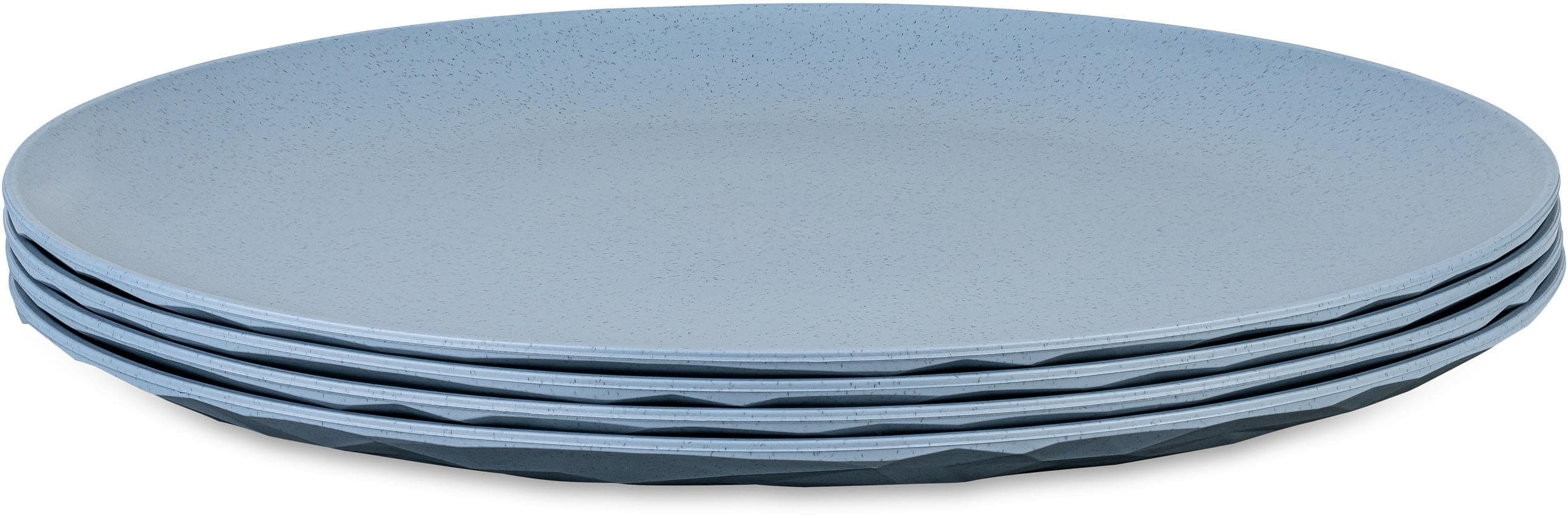 KOZIOL CLUB PLATE Speiseteller Set 4-tlg. Blau Kunststoff