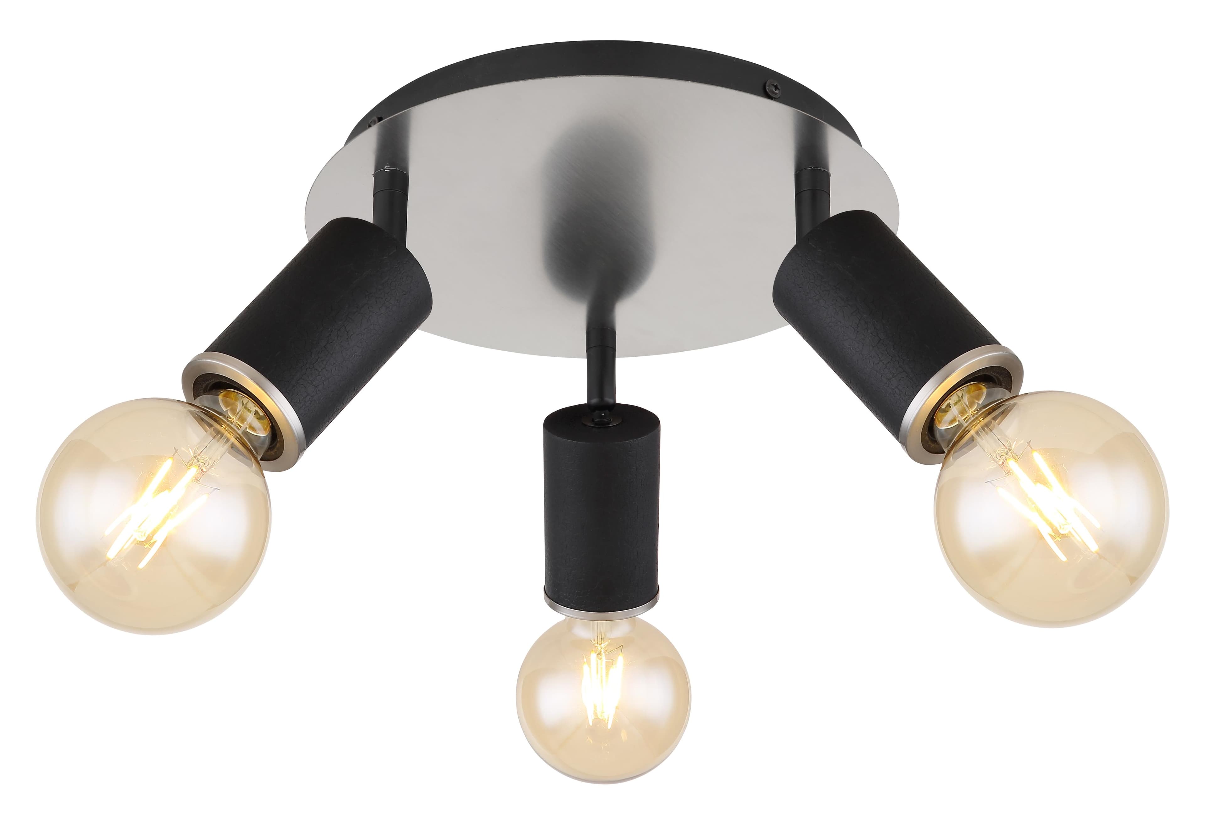 GLOBO LIGHTING Deckenspot 'JOSEBA' schwarz matt 28cm