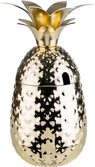APS Becher Pineapple Gold Cocktailglas Edelstahl