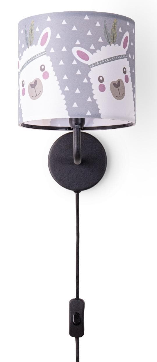 PACO HOME Wandleuchte Ela 214 Alpaka schwarz