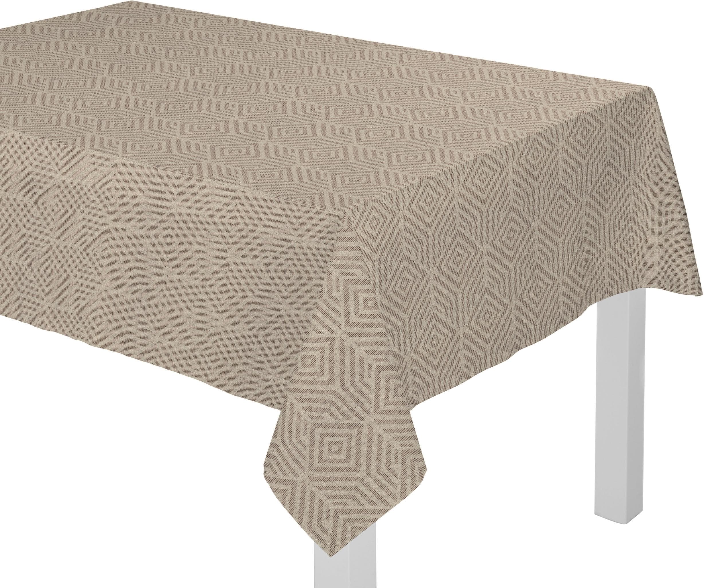 Adam Tischdecke Easy Diamond 1-tlg. aus 100% Bio-Baumwolle Beige
