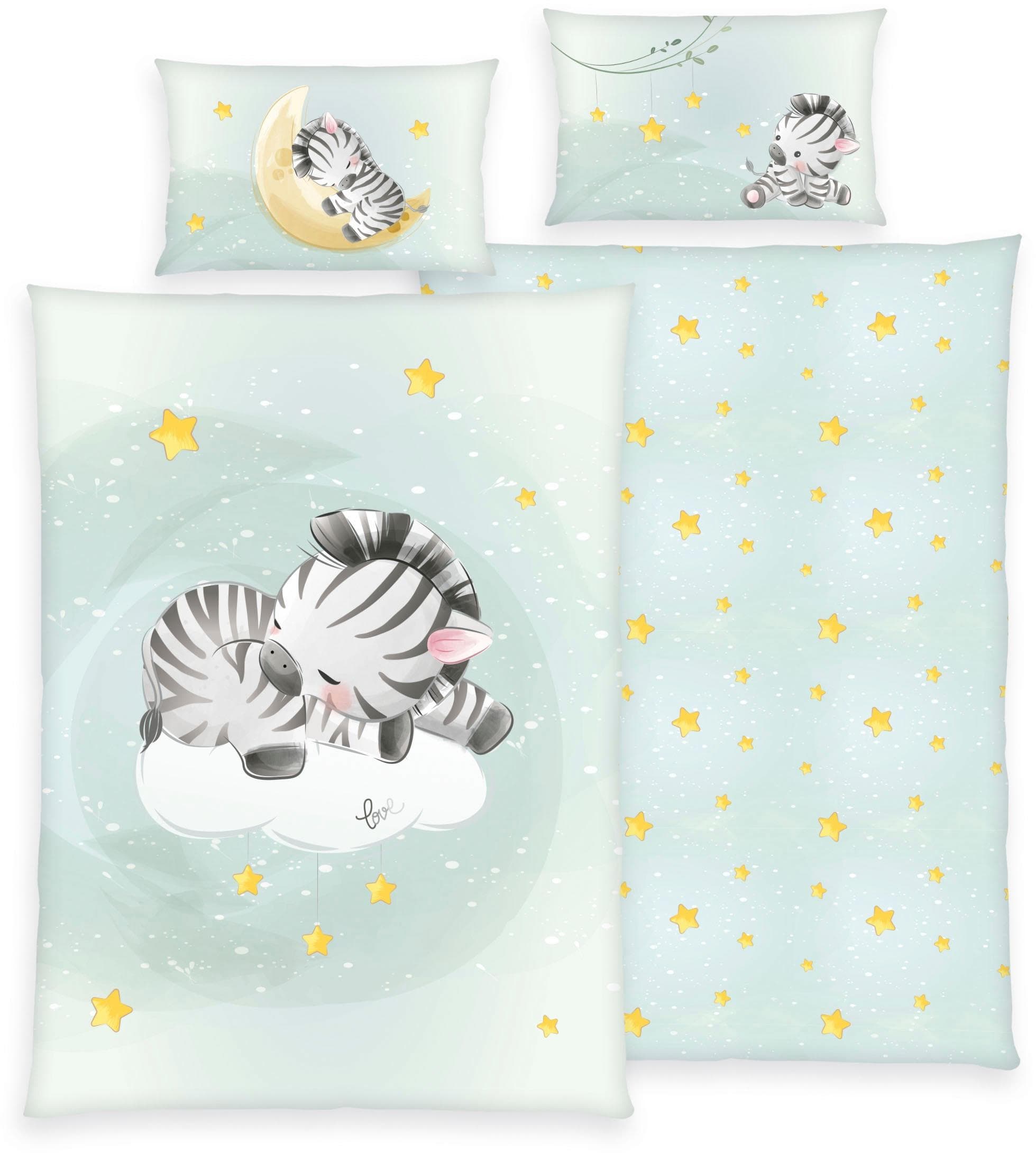 Baby Best Babybettwäsche Zebra Bunt Renforcé 2-tlg.