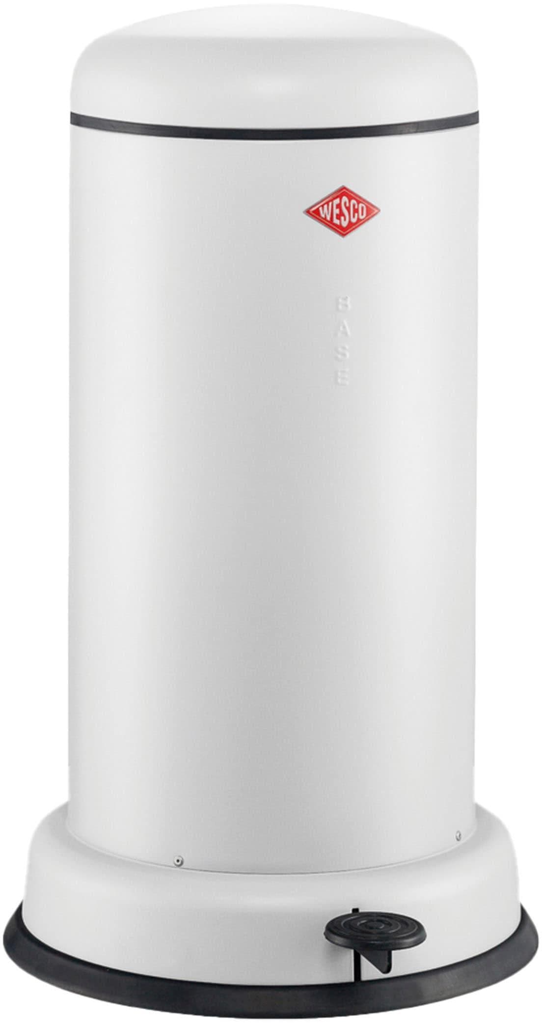 WESCO Baseboy Mülleimer 20 Liter Weiß Stahlblech