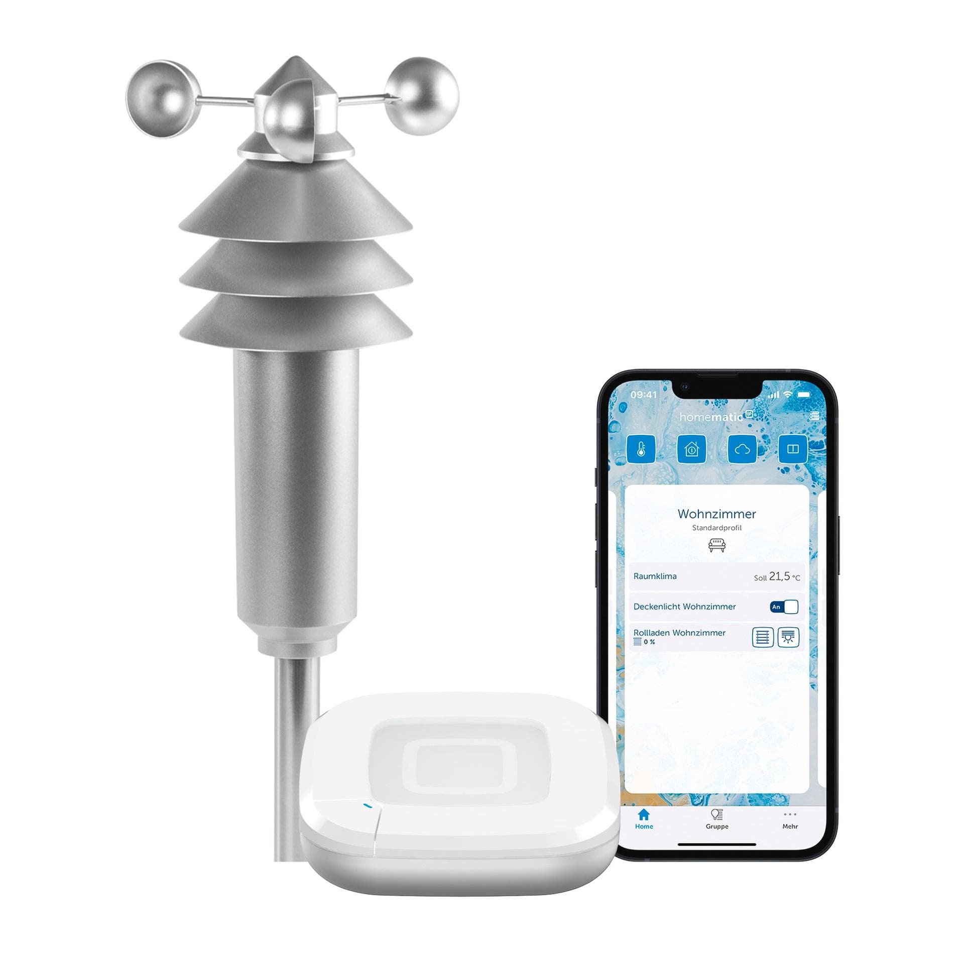 Homematic IP Smart Home Zubehör Access Point Wettersensor Weiß