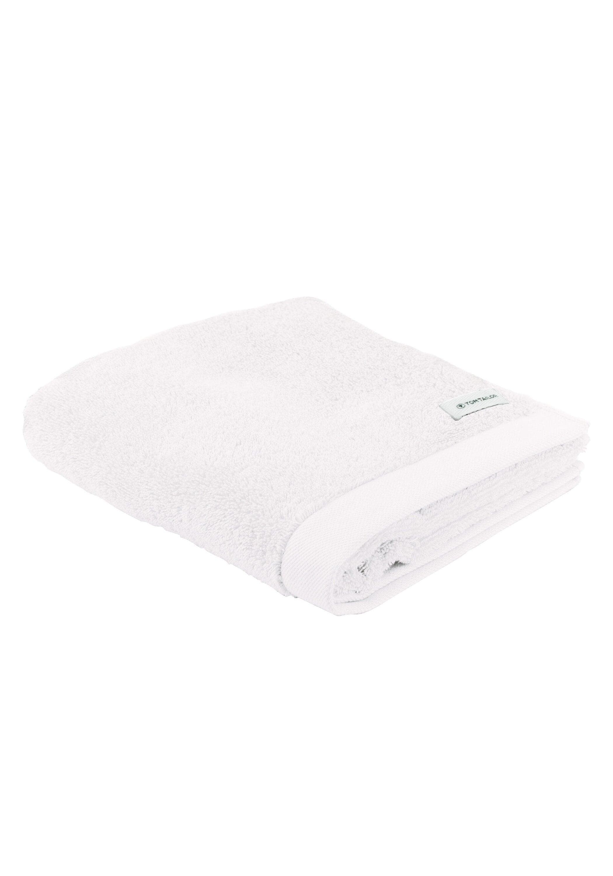 TOM TAILOR HOME Handtuch COLOR BATH Weiß Frottier 50x100 cm