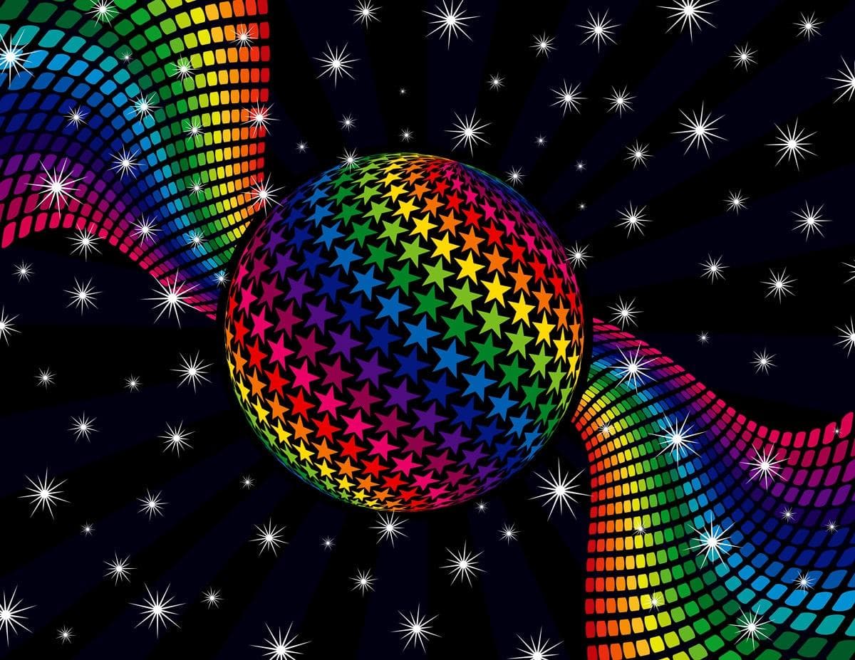 PAPERMOON Fototapete Rainbow Disco Dance Bunt Vlies