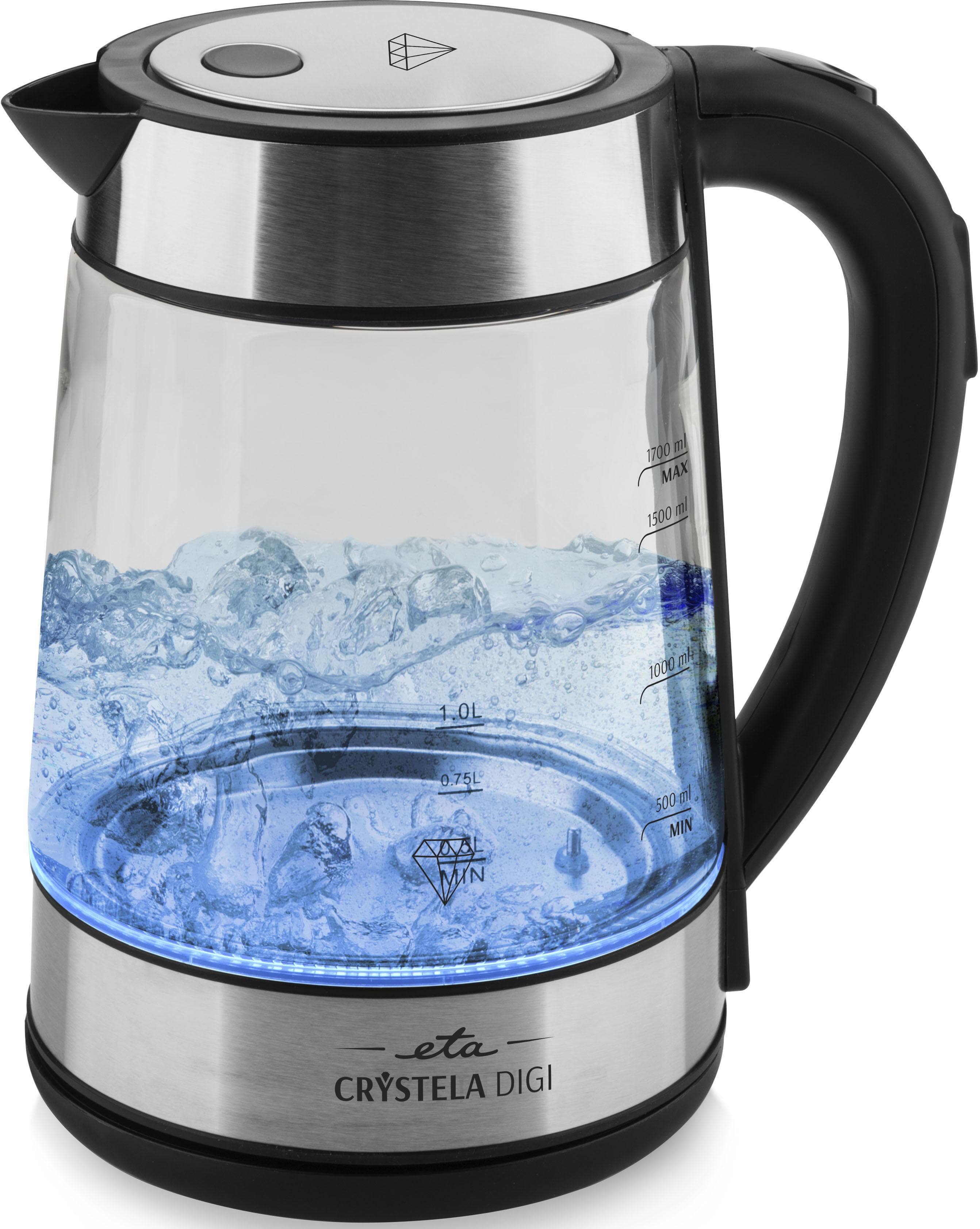 ETA Wasserkocher CRYSTELLA DIGI Silber Einstellbare Temperatur