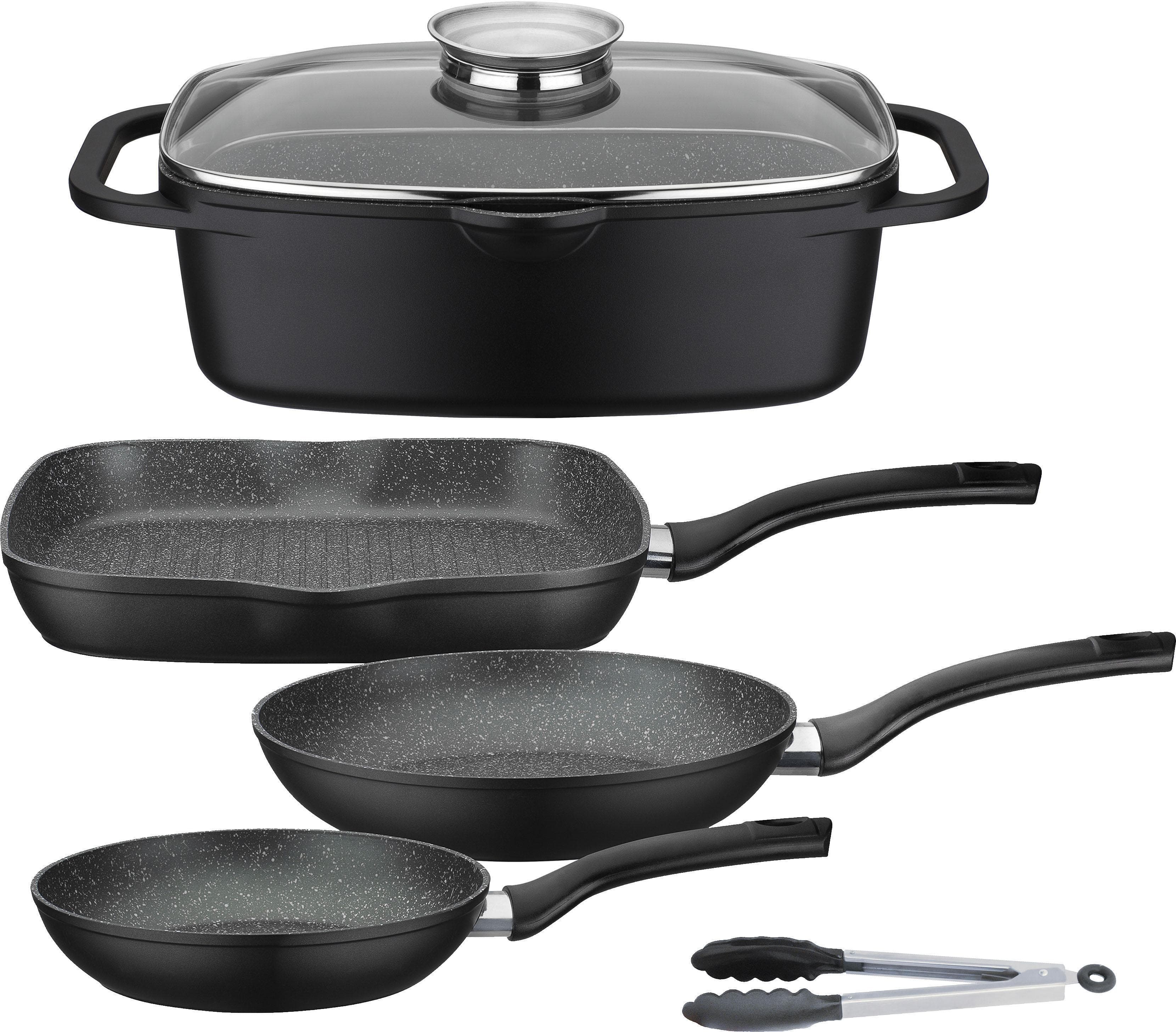 GSW Topf-Set "Gourmet Granit" Schwarz Induktion