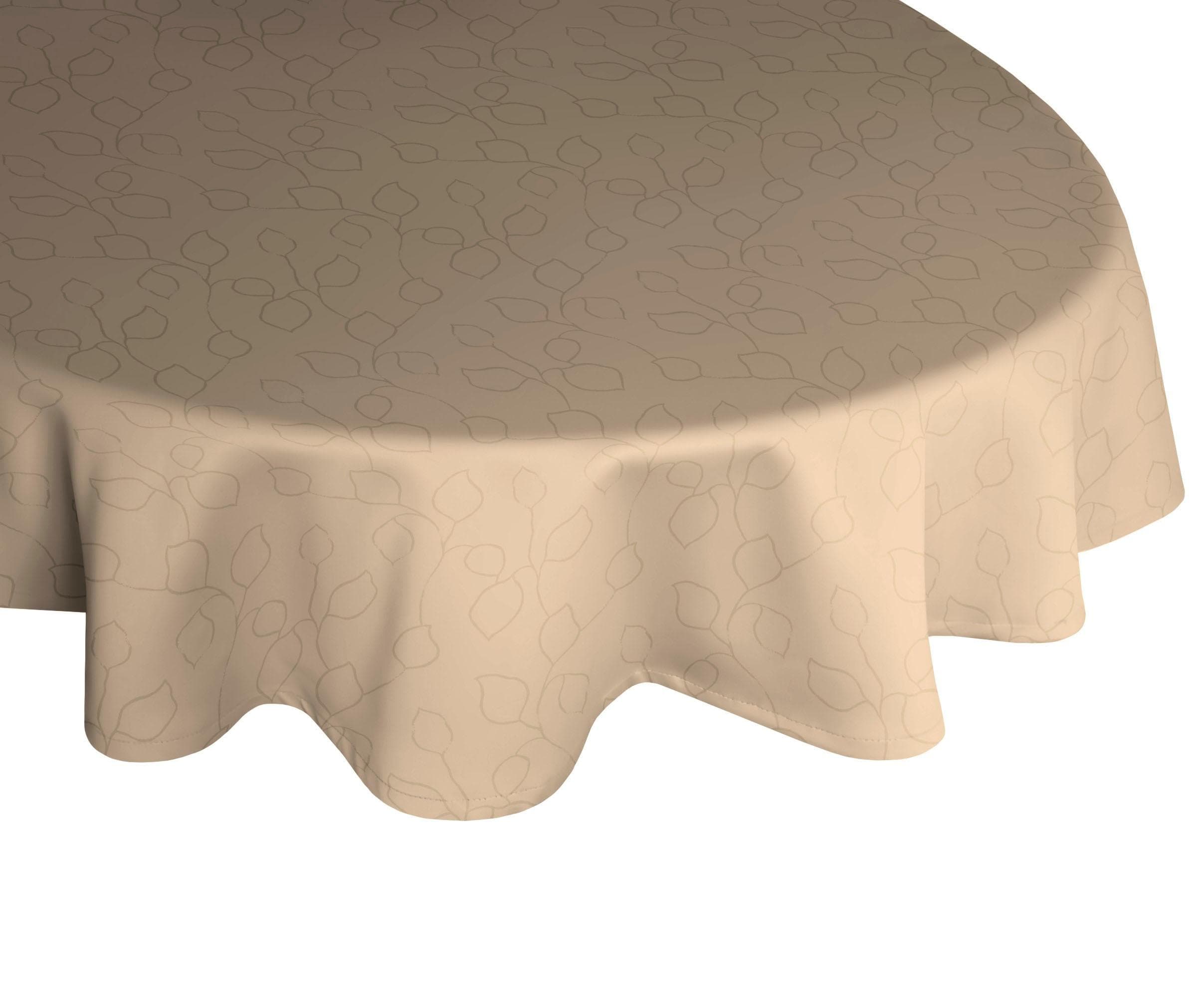 Tischdecke WIRTH Westport Oval Taupe 190x130 cm Polyester