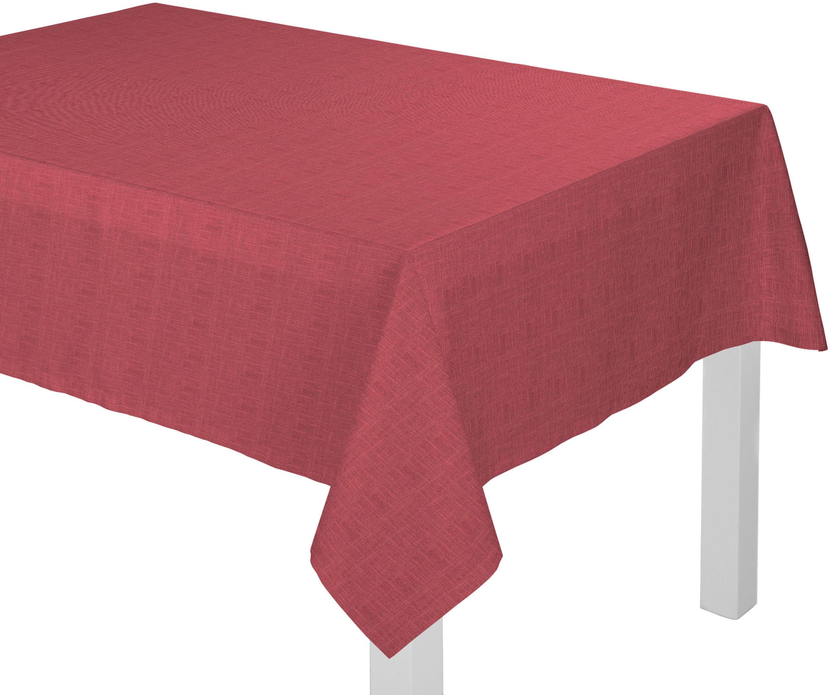 Tischdecke WIRTH WIESSEE Rosa 130x160 cm Baumwolle Leinen