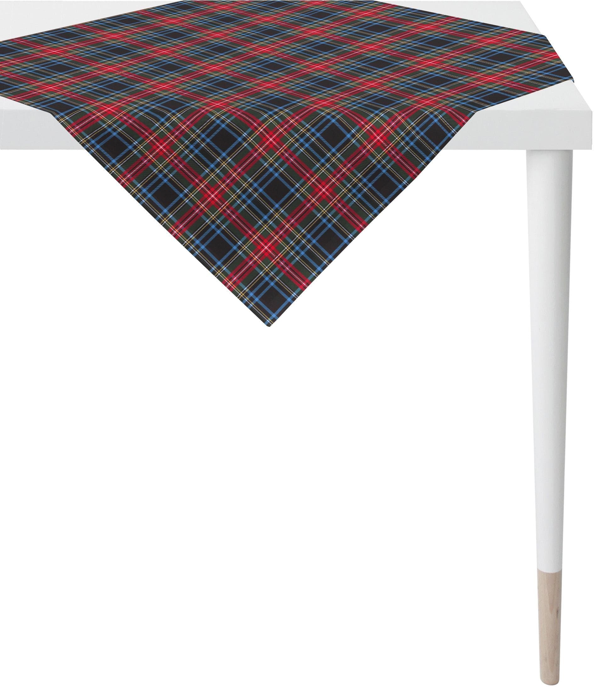 Apelt Mitteldecke Winterkaro Rot/Blau 85x85cm Baumwolle