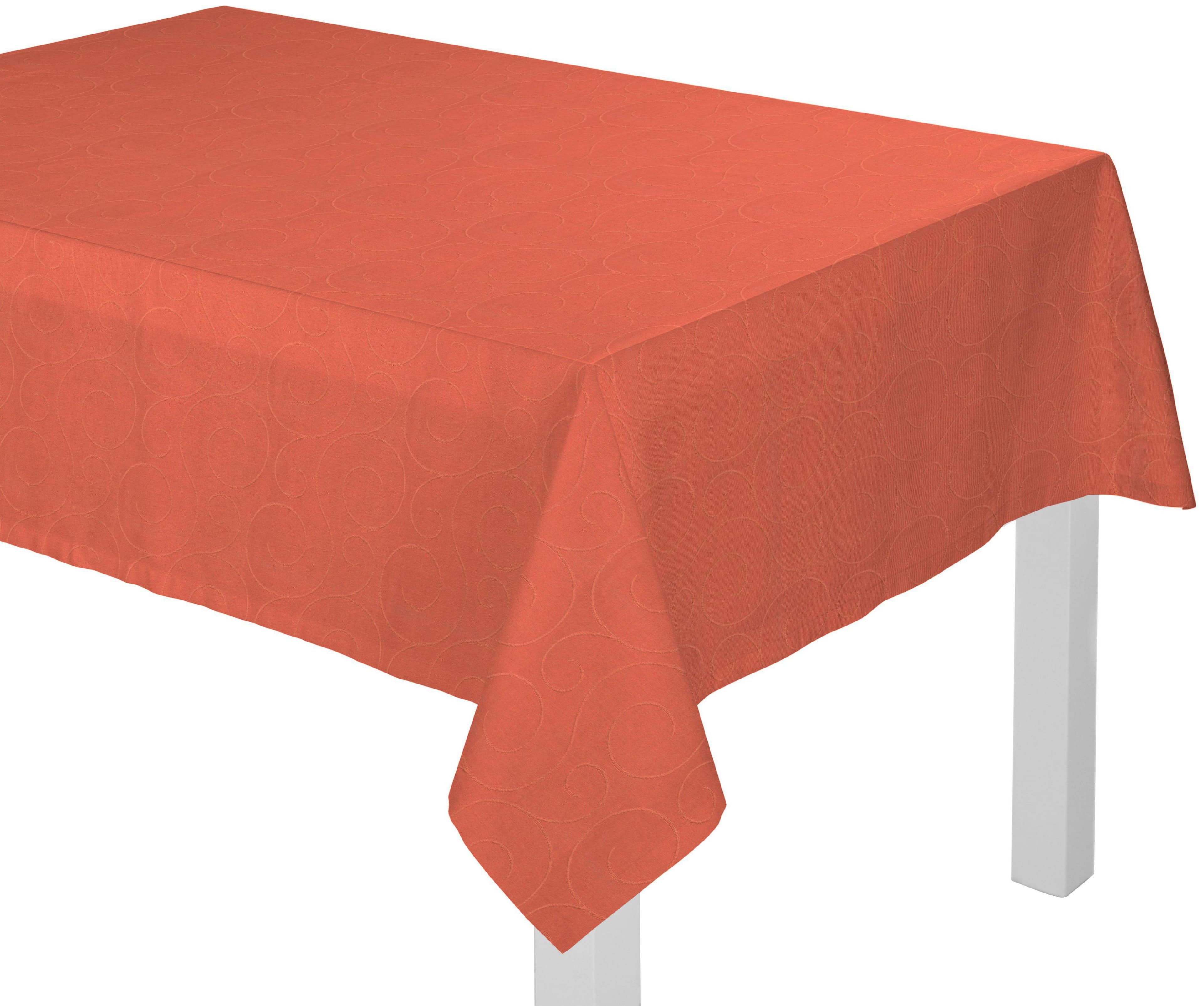 Tischdecke WIRTH 'Neufahrn' Gr. 3, orange (terrakotta), 130x160cm