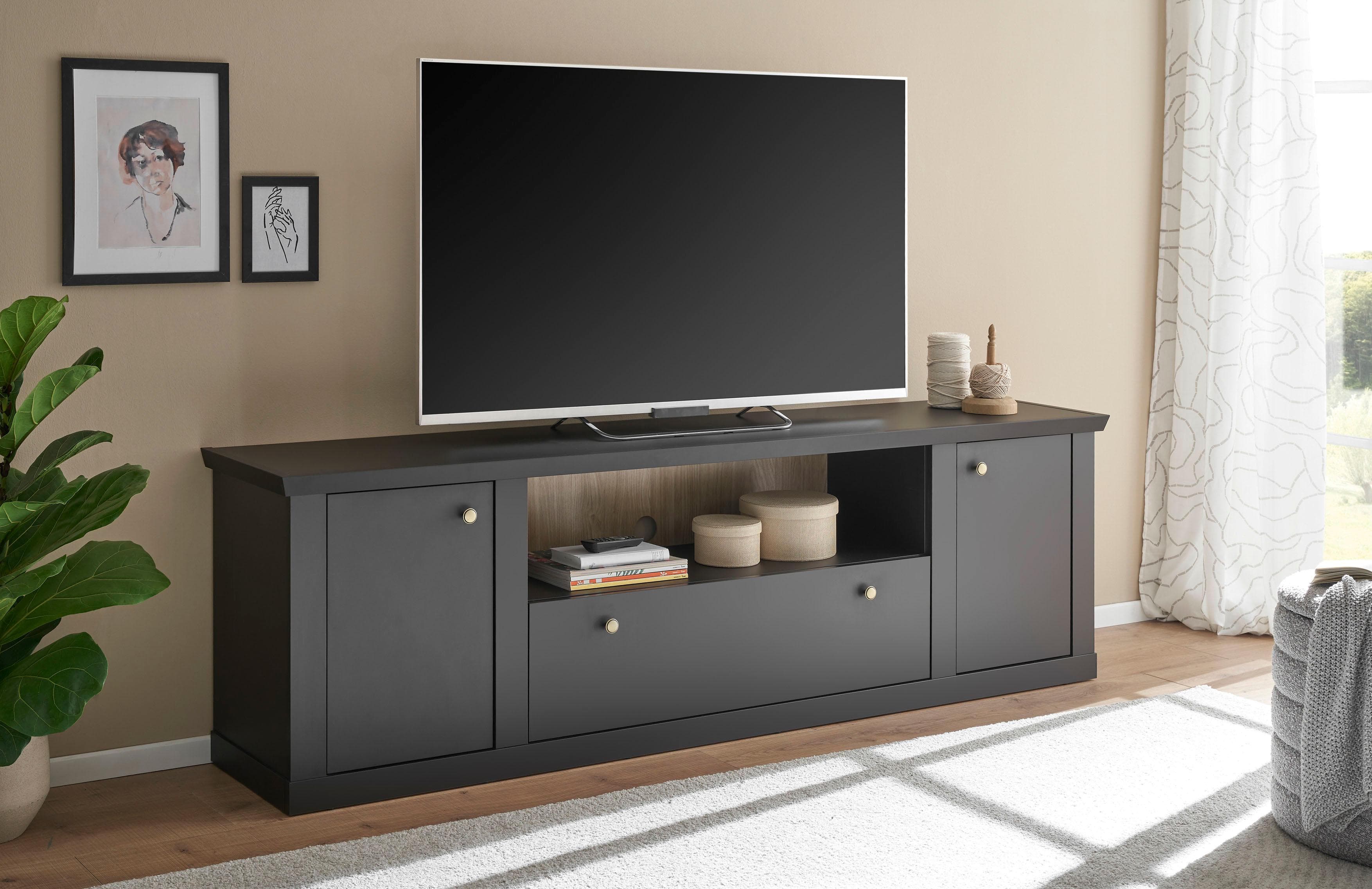 Home Affaire Lincoln Lowboard Schwarz Matt Moderner TV-Schrank