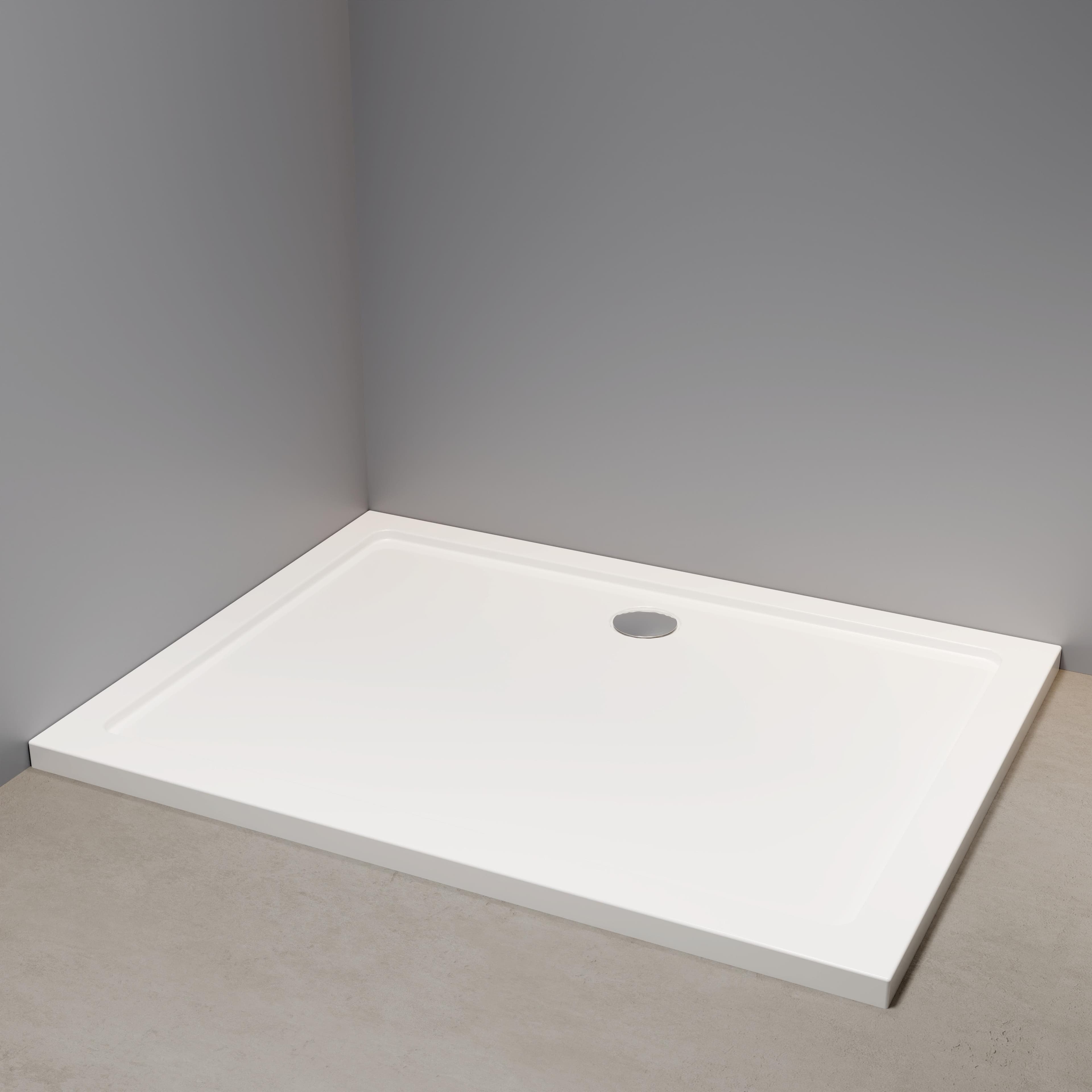 WELLTIME Duschwanne Summer Weiß Rechteckig Extra Flach