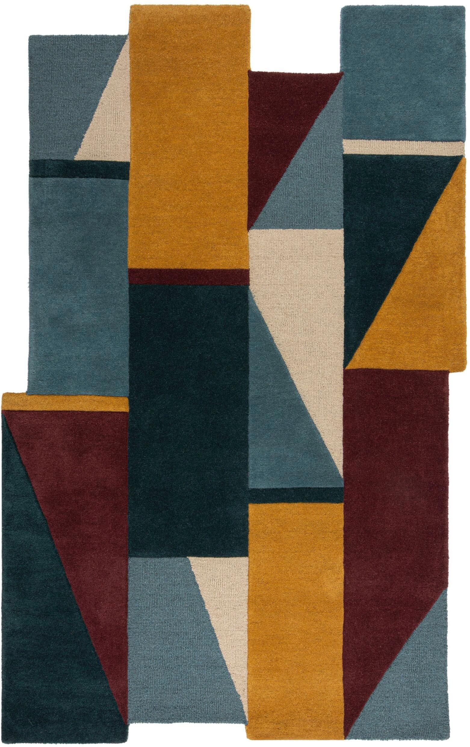 FLAIR RUGS Shuffle Shaped Teppich Bunt Geometrisch Wolle