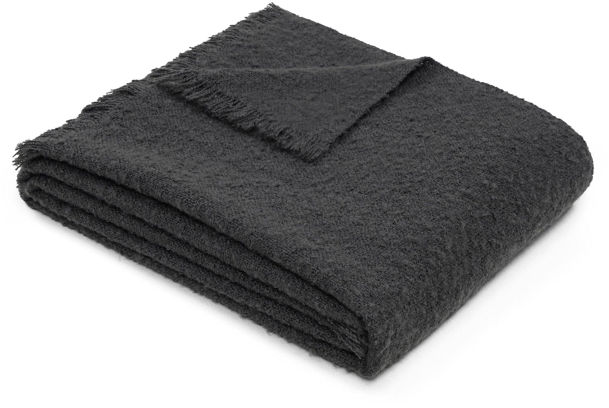 Wohndecke S.OLIVER Boucle Decke Grau Polyester